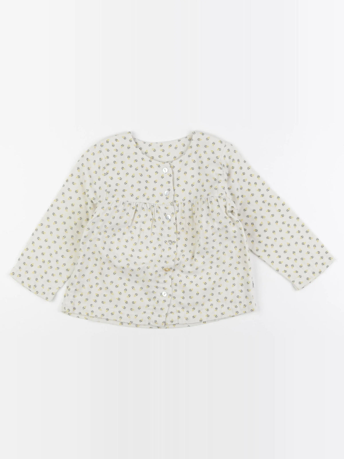 Poudre Organic - robe beige, jaune - 18 mois