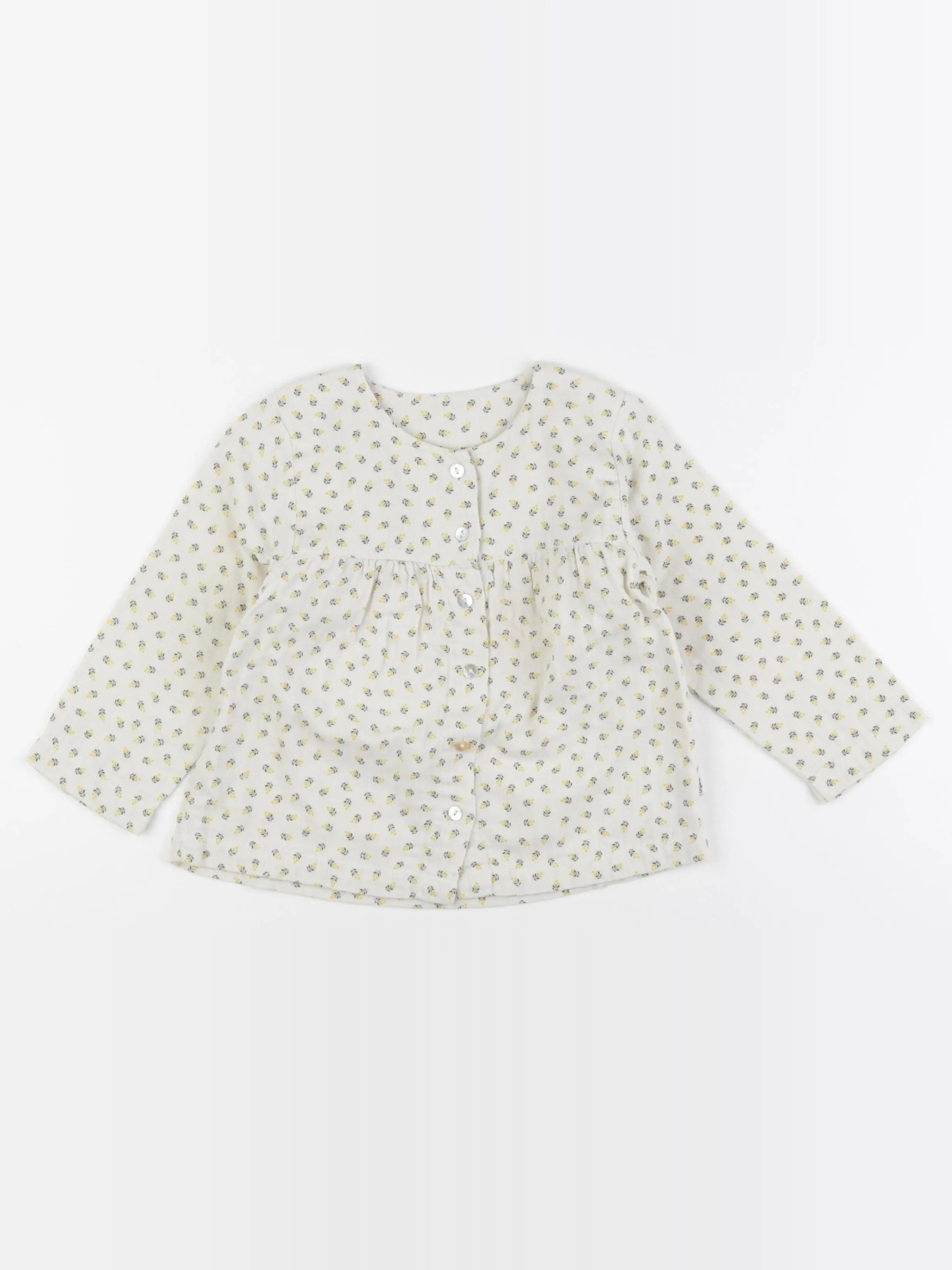 Poudre Organic - robe beige, jaune - 18 mois