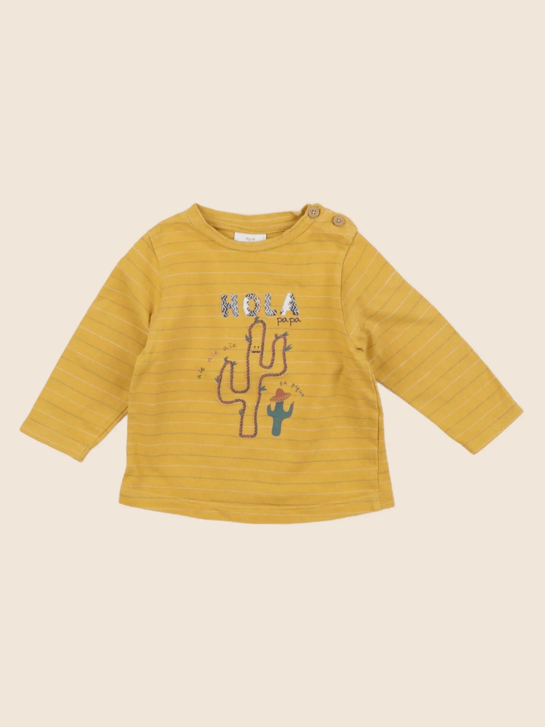 Tape à l'oeil - tee-shirt jaune - 6 mois