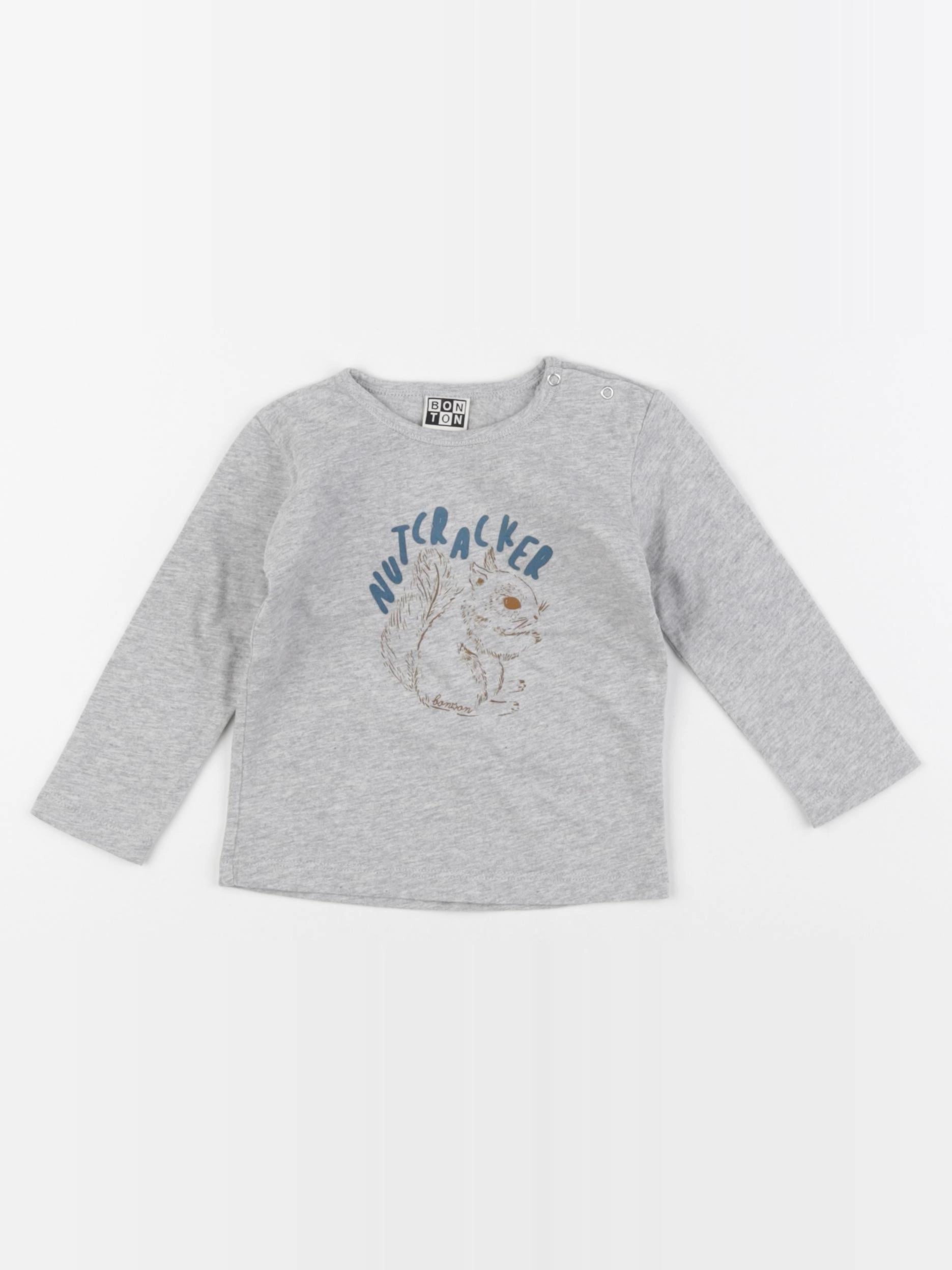 Bonton - tee-shirt gris - 6 mois
