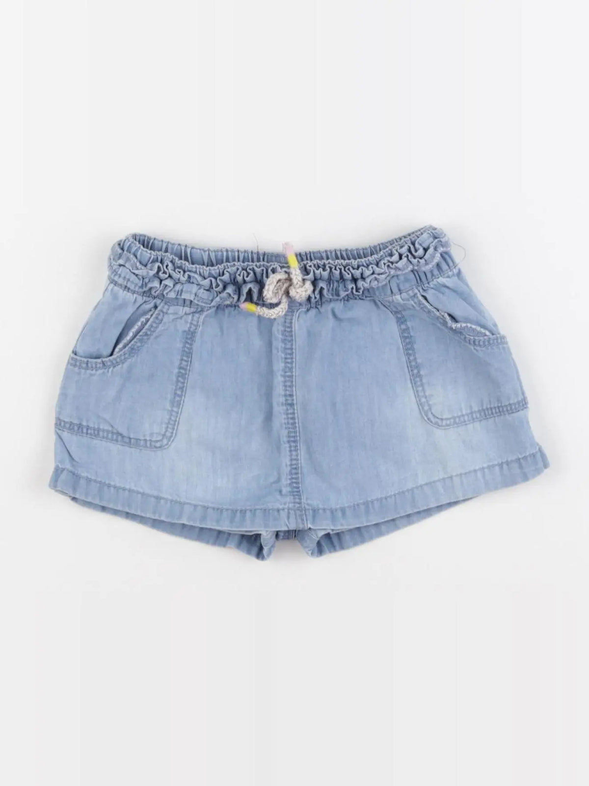Vertbaudet - jupe short bleu - 12 mois