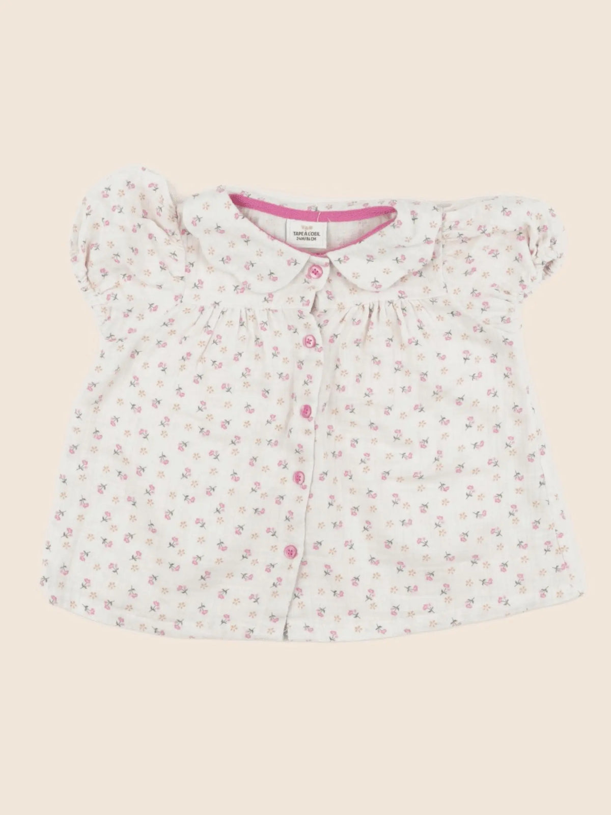 Tape à l'oeil - blouse beige, rose - 24 mois