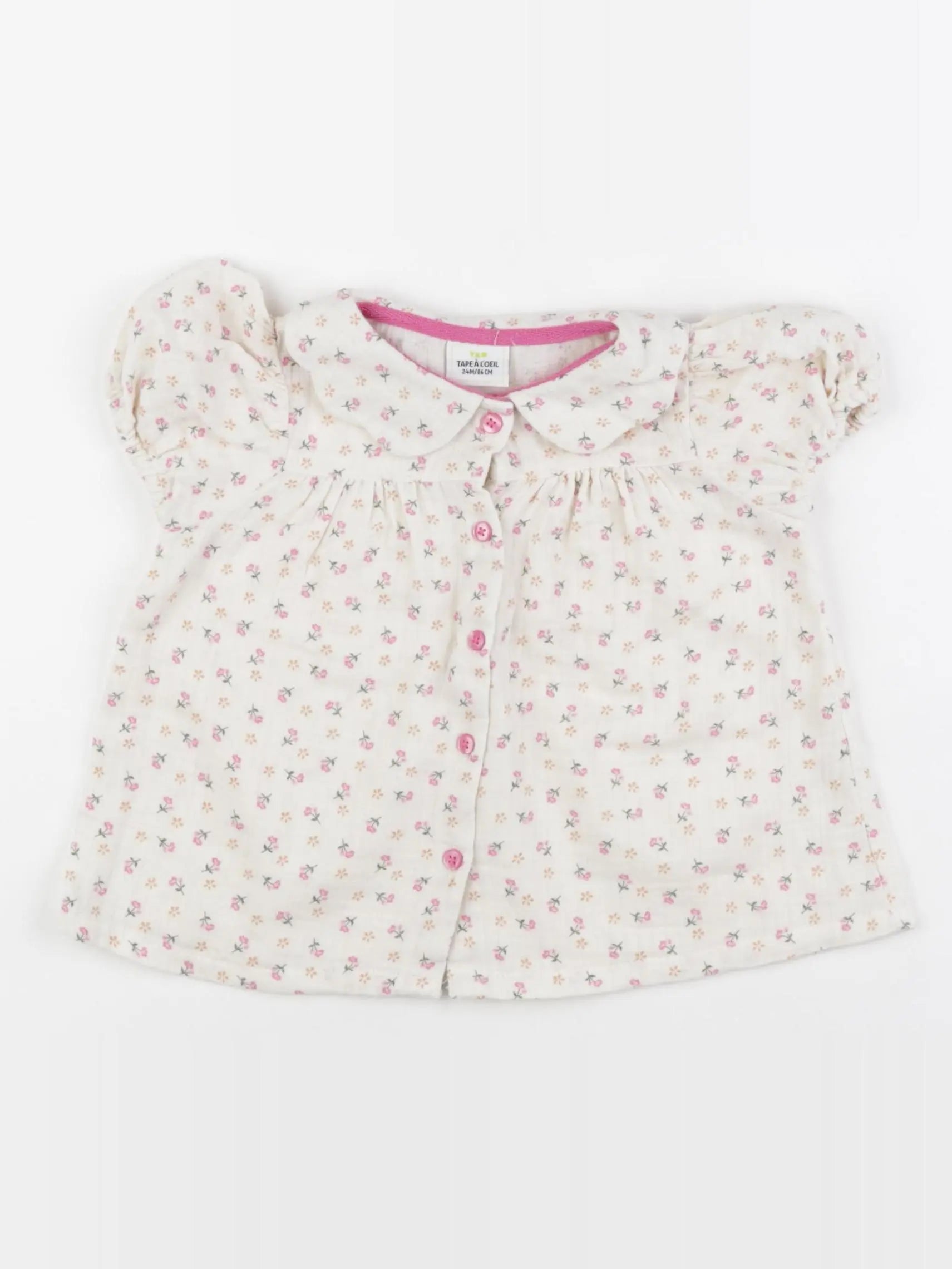Tape à l'oeil - blouse beige, rose - 24 mois