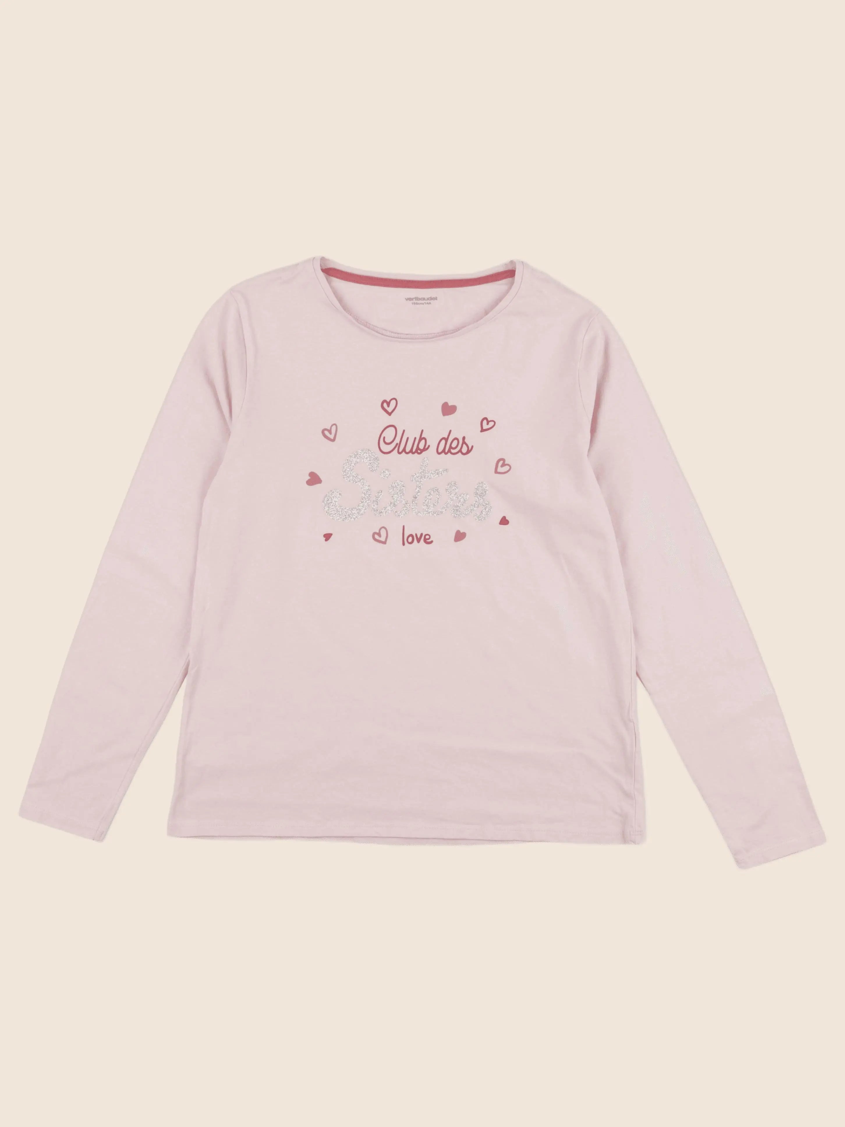 Vertbaudet - tee-shirt rose - 14 ans