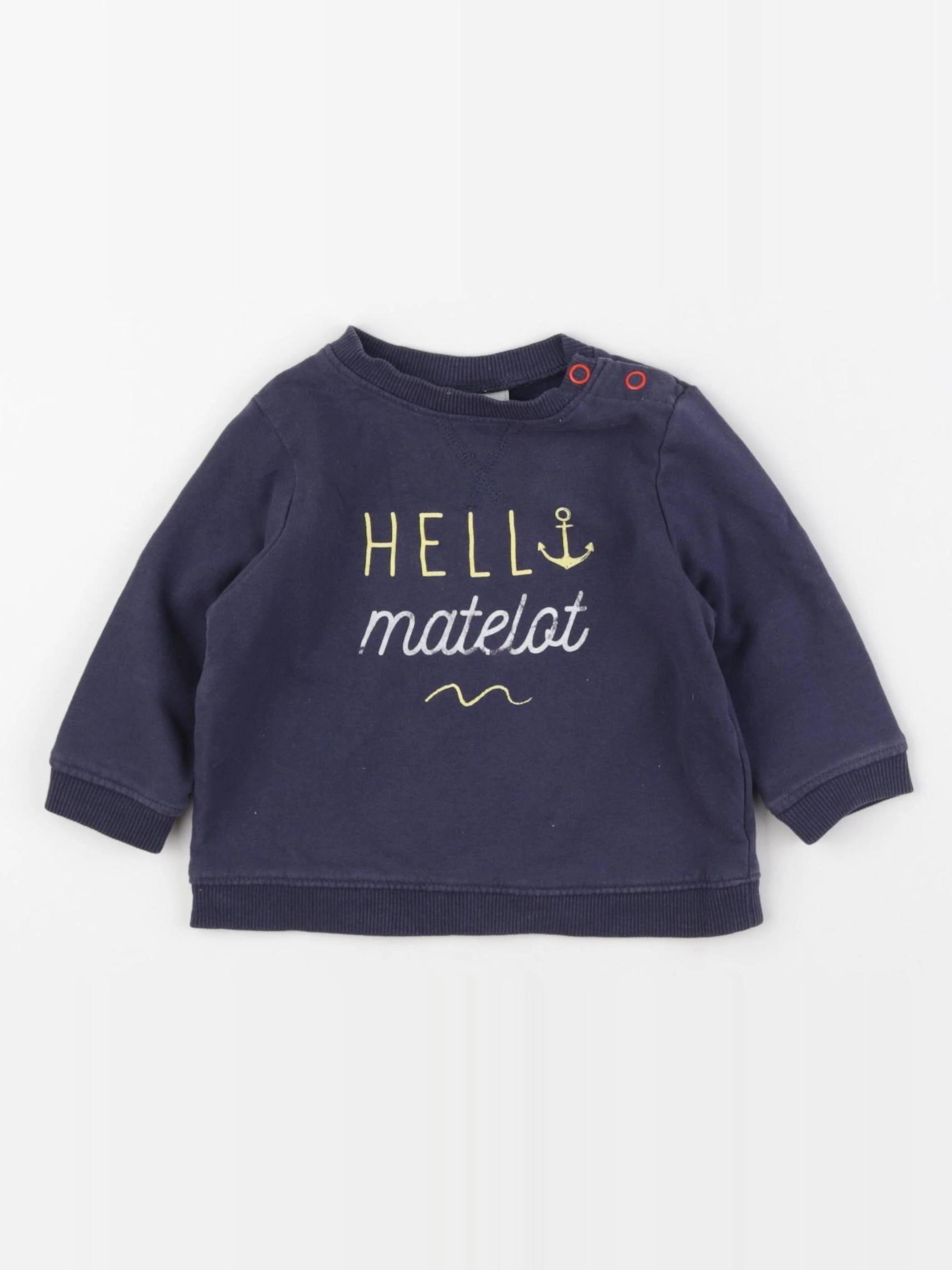 Tape à l'oeil - sweat bleu - 9 mois