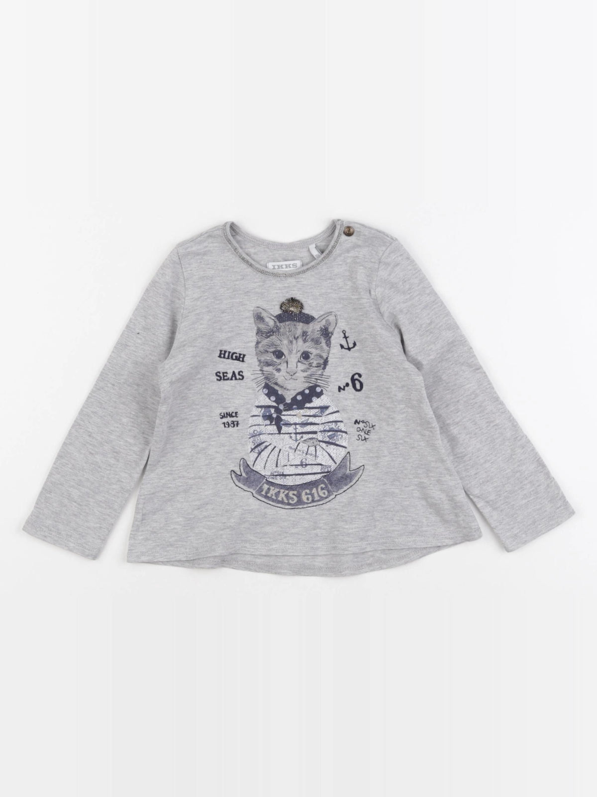 IKKS - tee-shirt gris - 18 mois