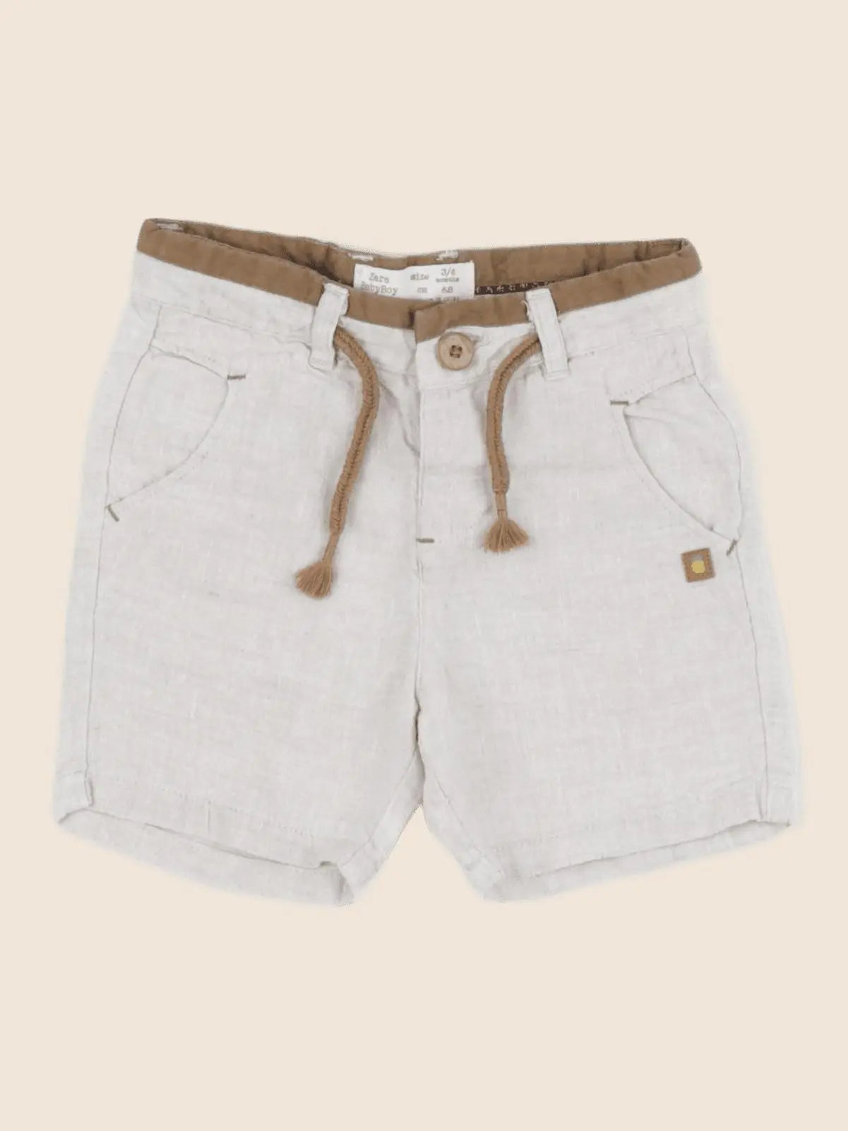 Zara - short beige - 3/6 mois