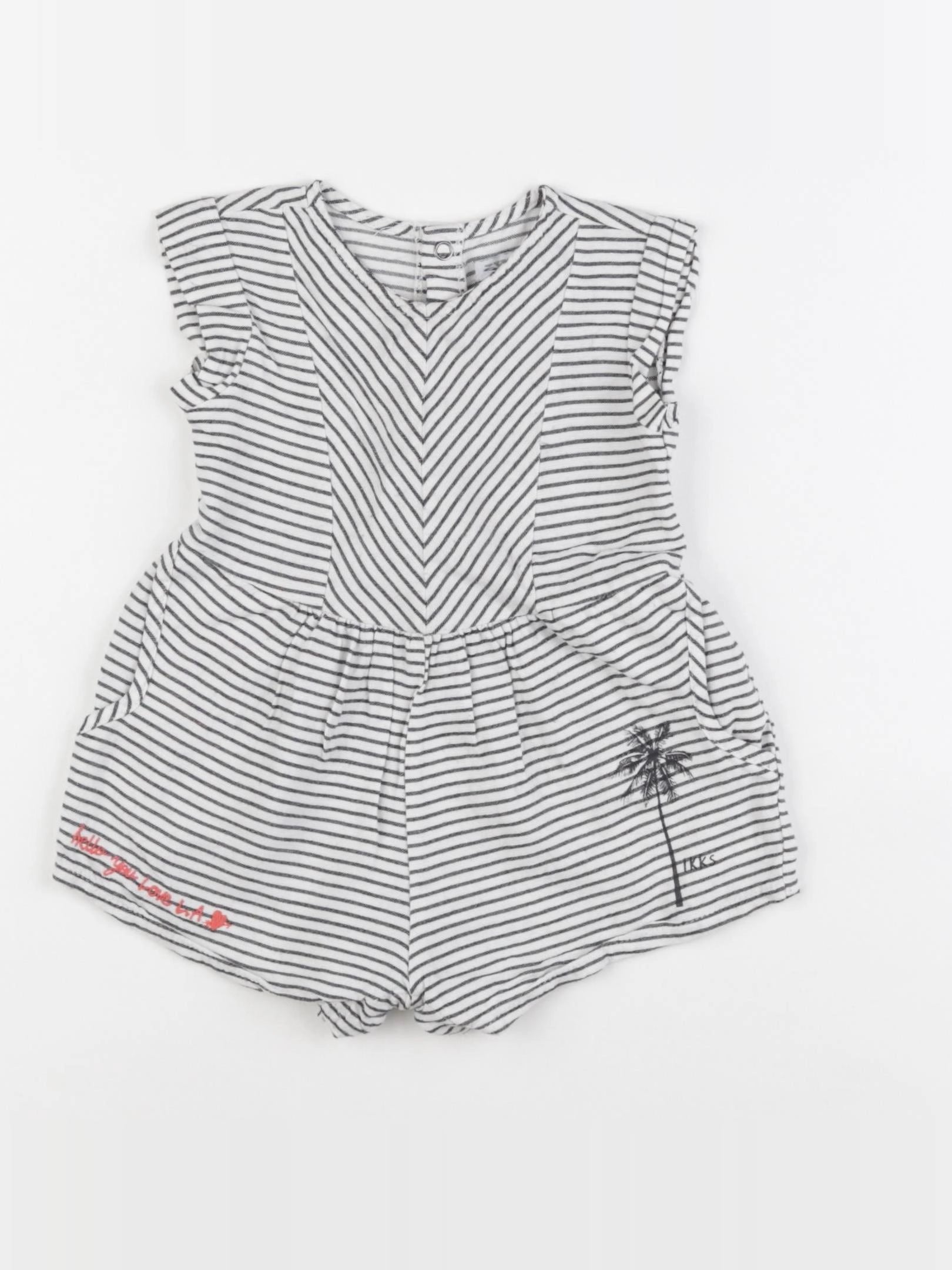 IKKS - combinaison blanc, noir - 18 mois