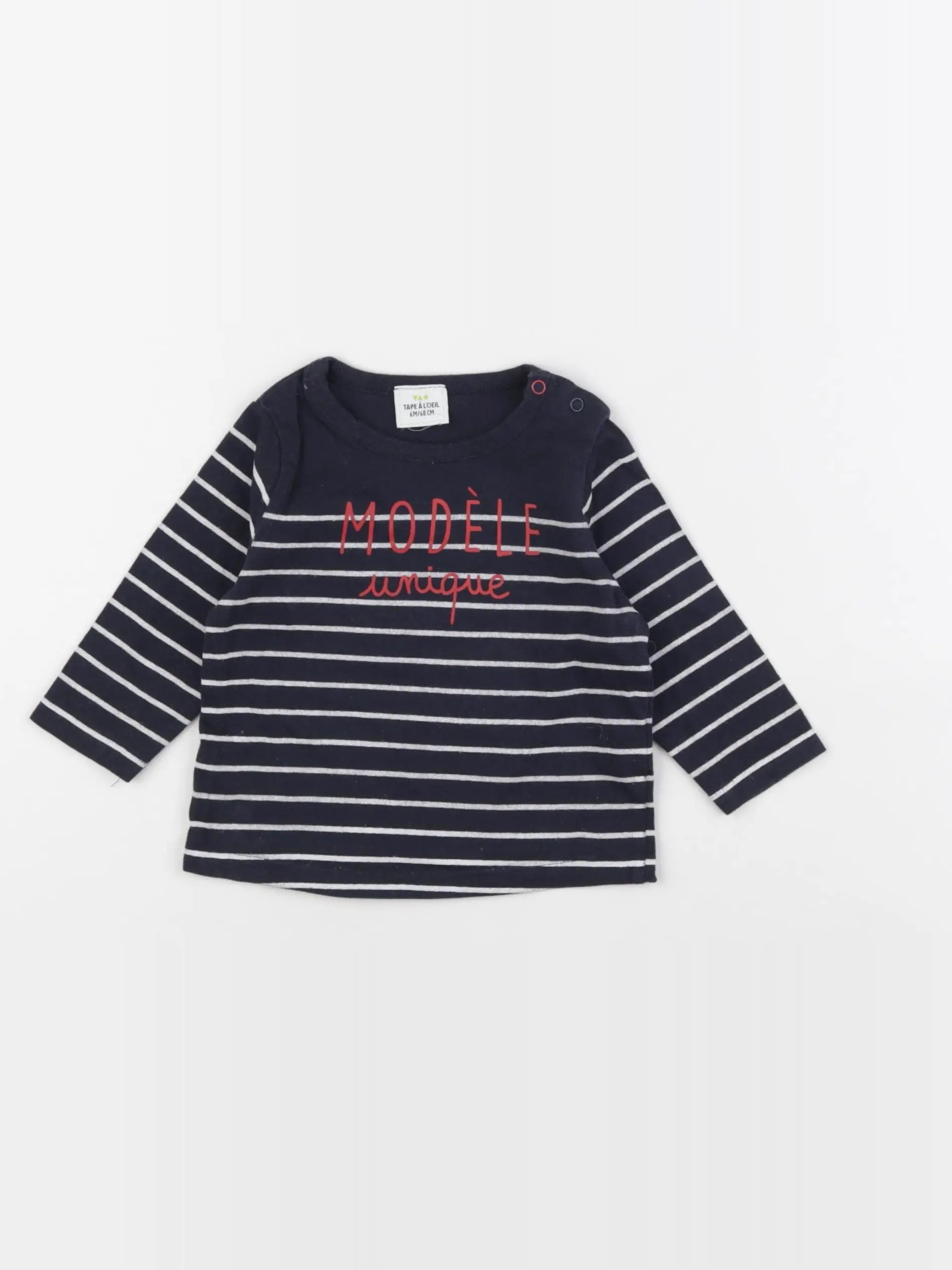 Tape à l'oeil - tee-shirt bleu - 6 mois