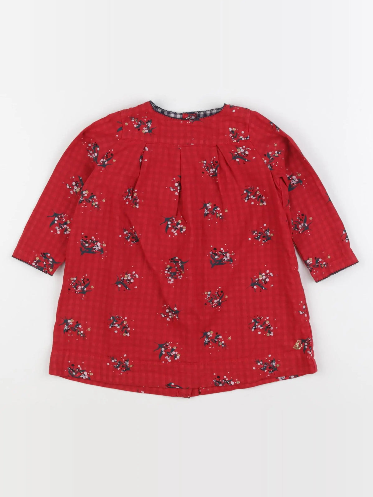 Petit Bateau - robe rouge - 18 mois