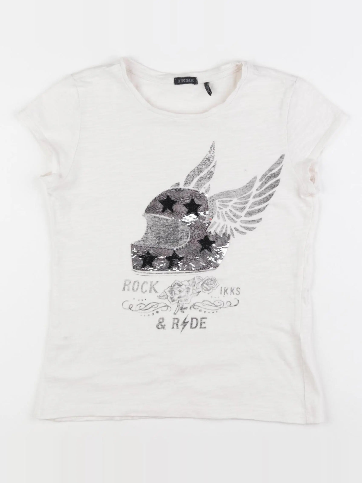 IKKS - tee-shirt blanc - 10 ans