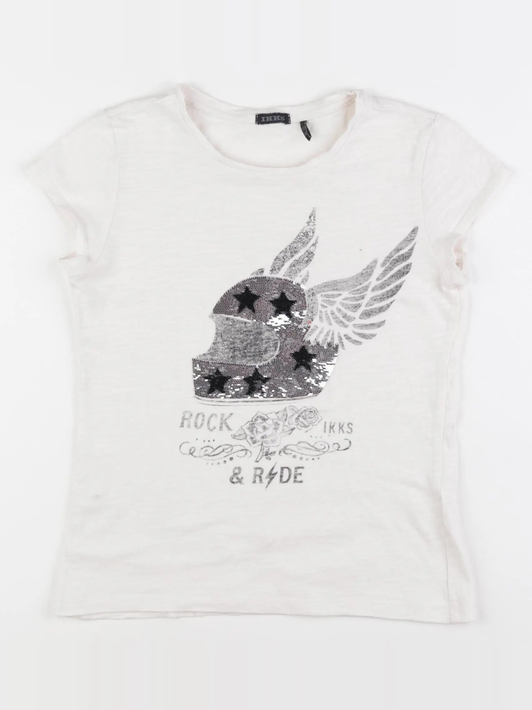 IKKS - tee-shirt blanc - 10 ans