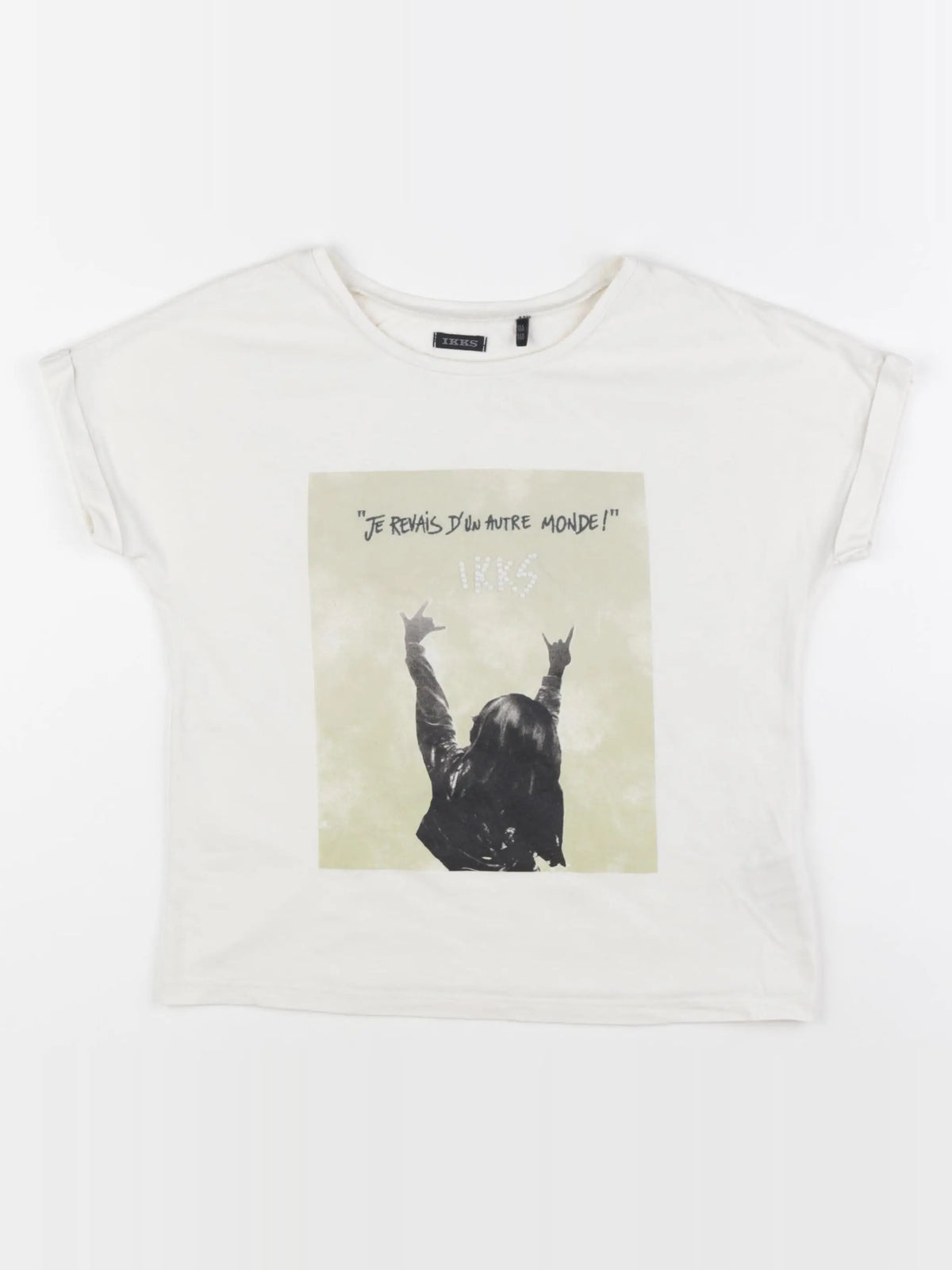 IKKS - tee-shirt blanc - 10 ans
