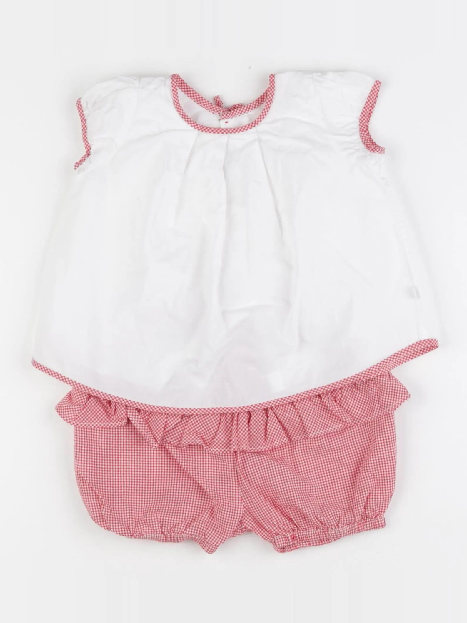 Jacadi - ensemble blanc, rouge - 12 mois