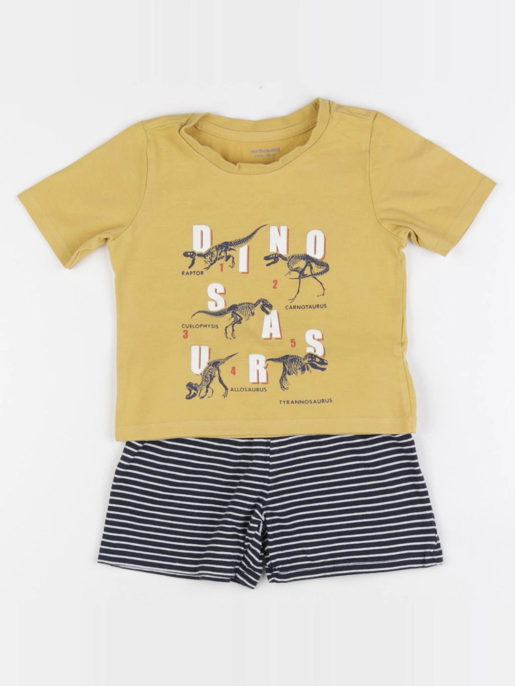 Vertbaudet - pyjama coton jaune - 2 ans