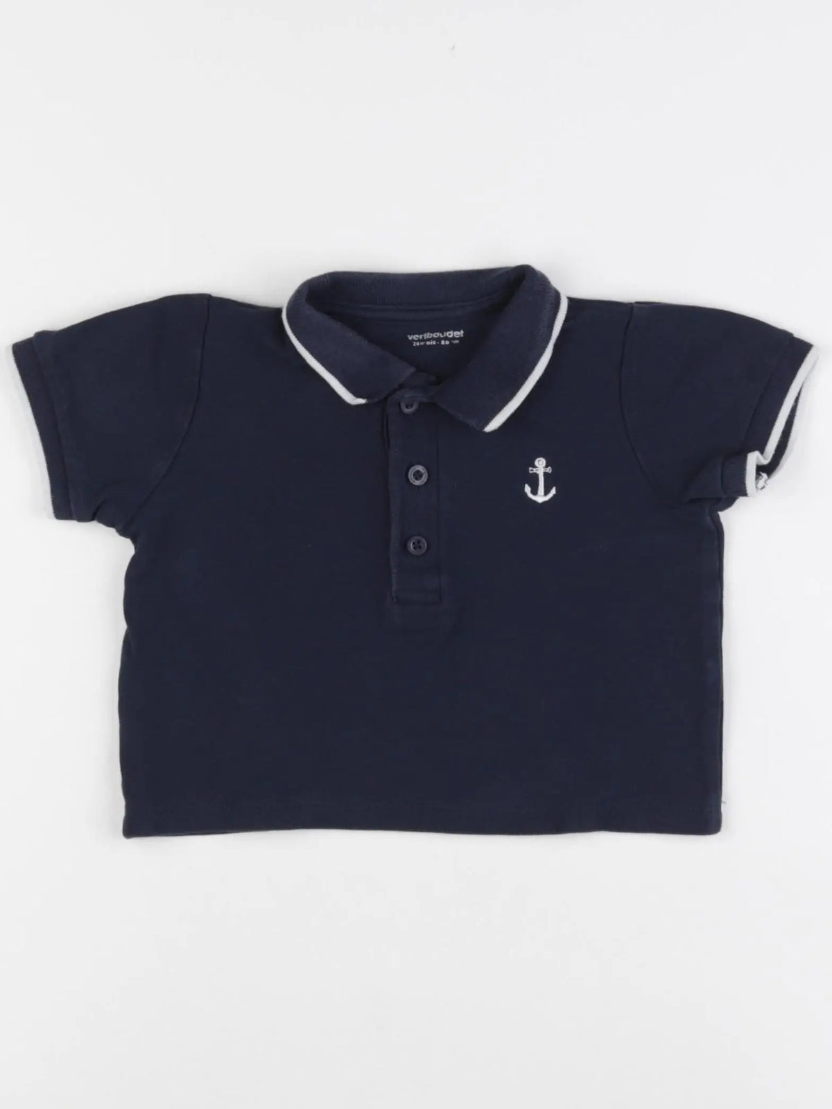 Vertbaudet - polo bleu - 24 mois