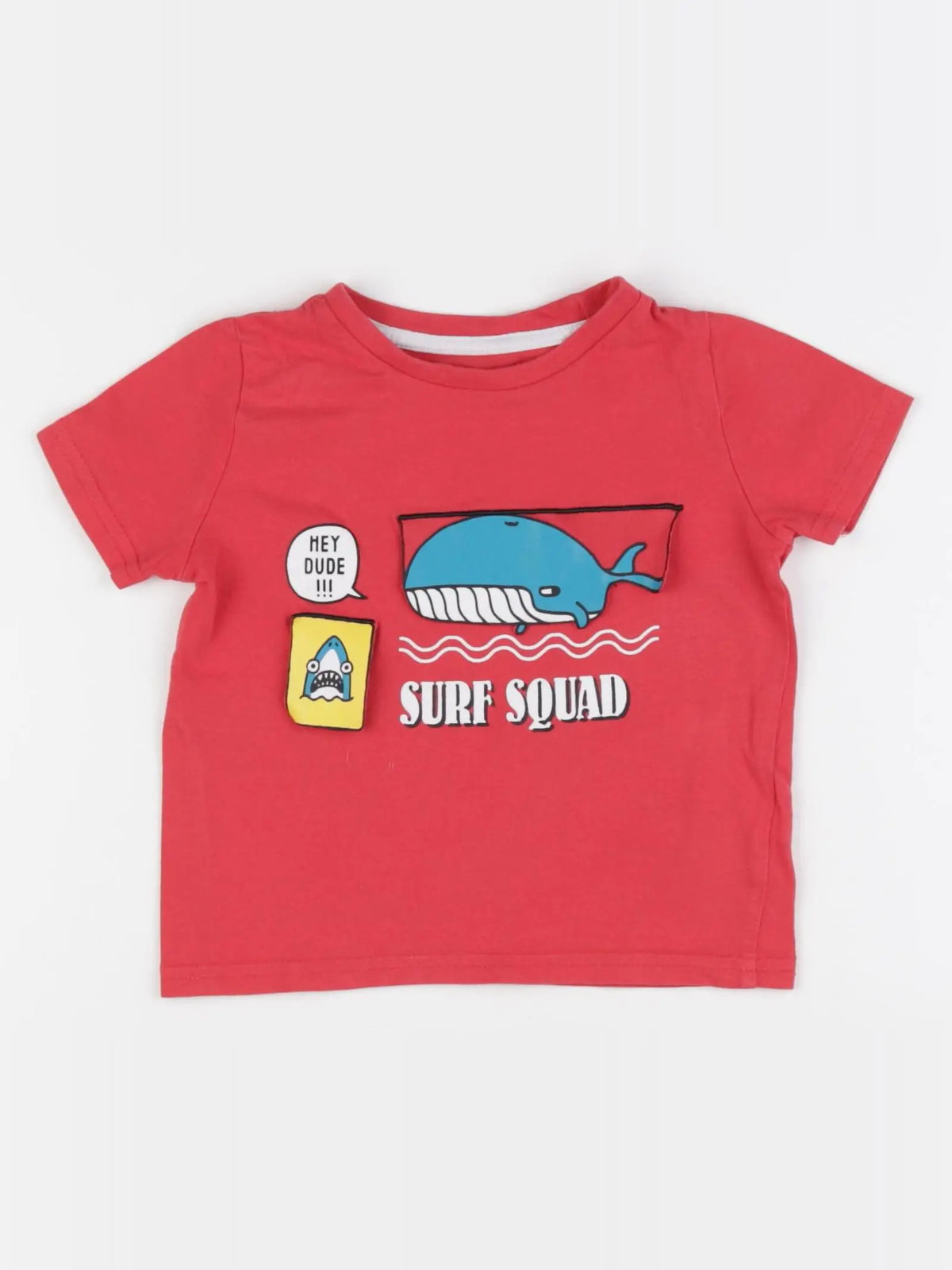Vertbaudet - tee-shirt rouge - 2 ans
