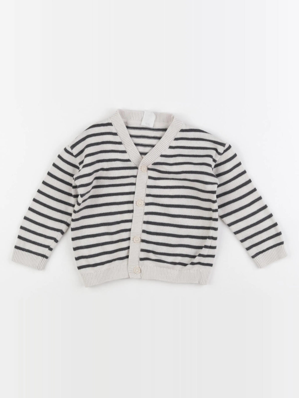 H&M - gilet beige, gris - 9/12 mois