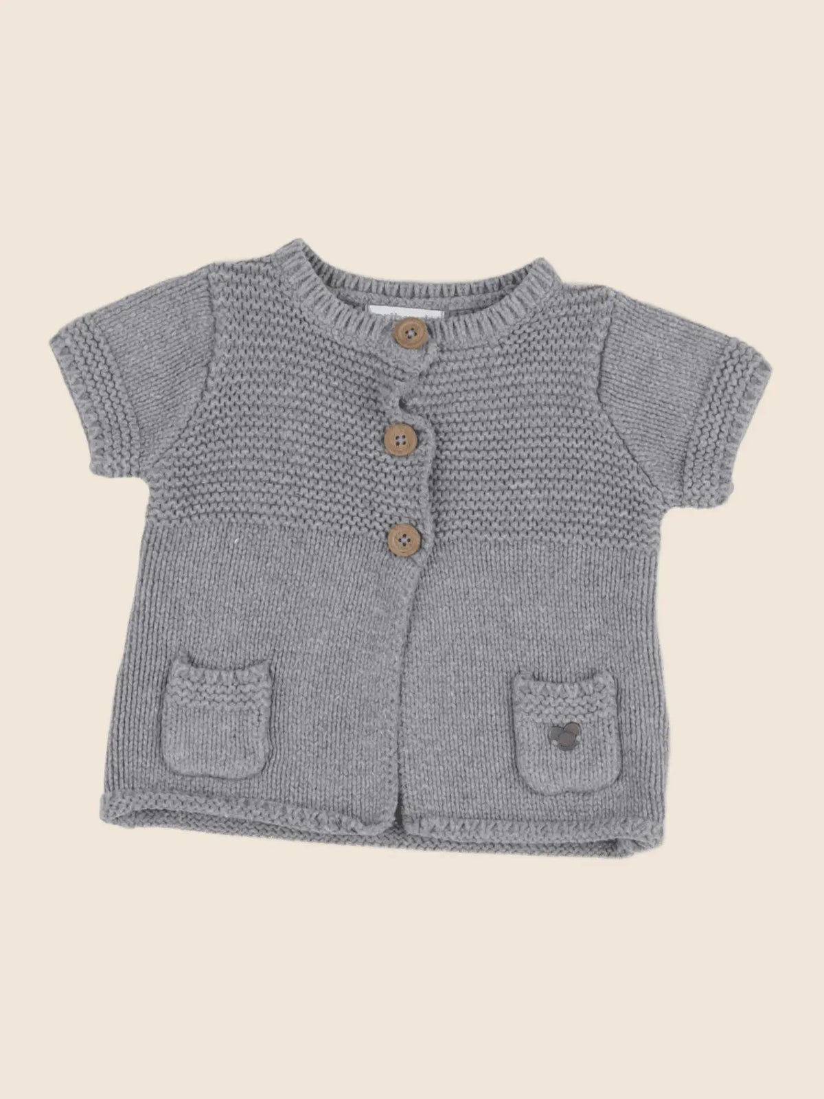 Vertbaudet - gilet gris - 18 mois
