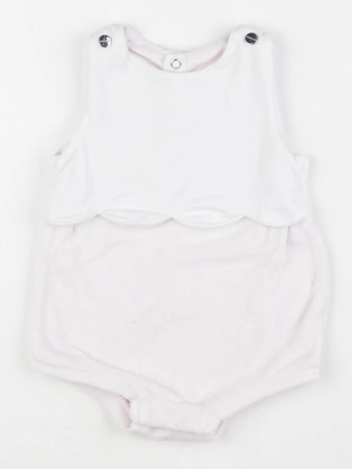 Jacadi - combinaison blanc, rose - 6 mois