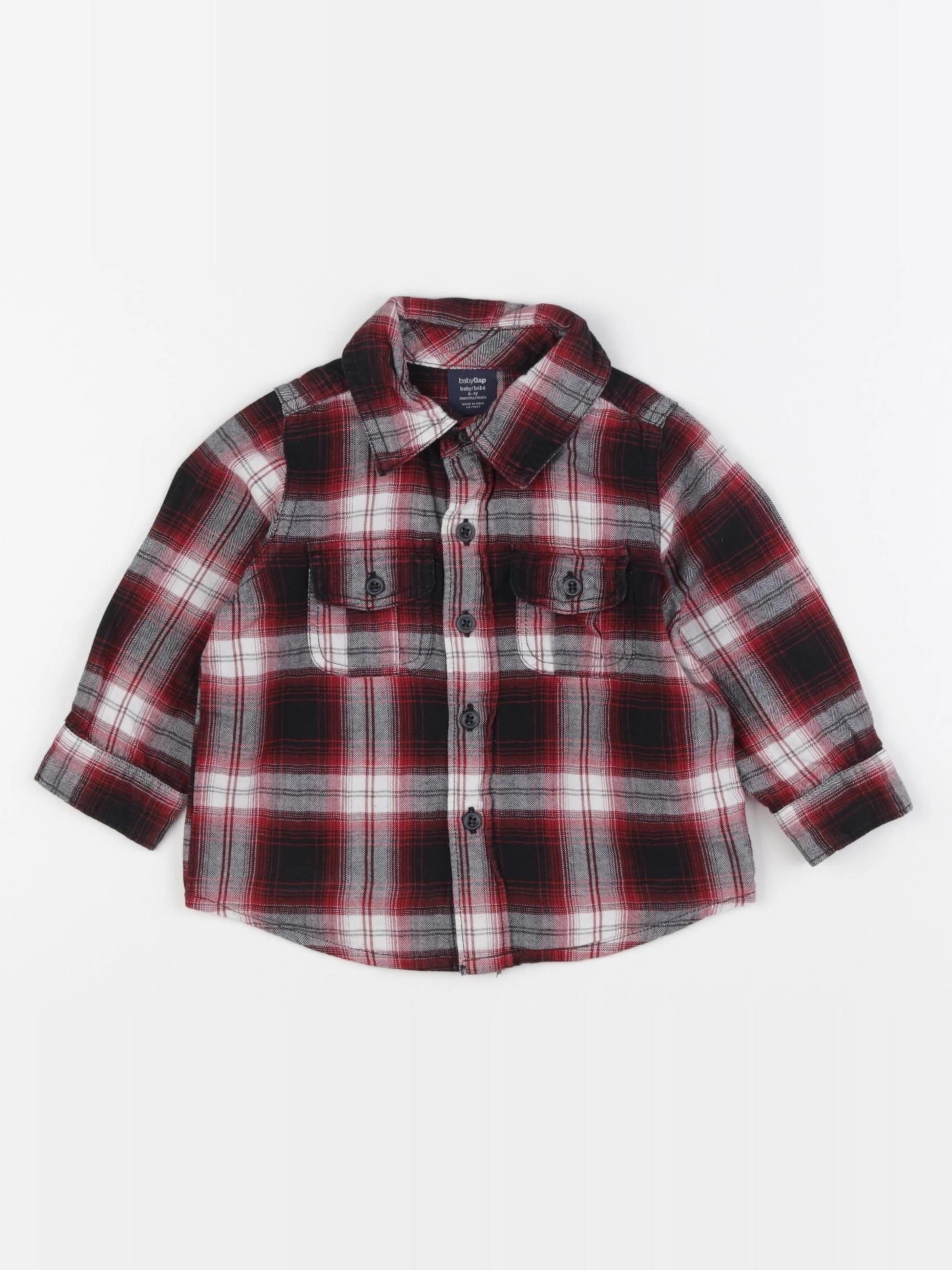 GAP - chemise rouge - 6/12 mois
