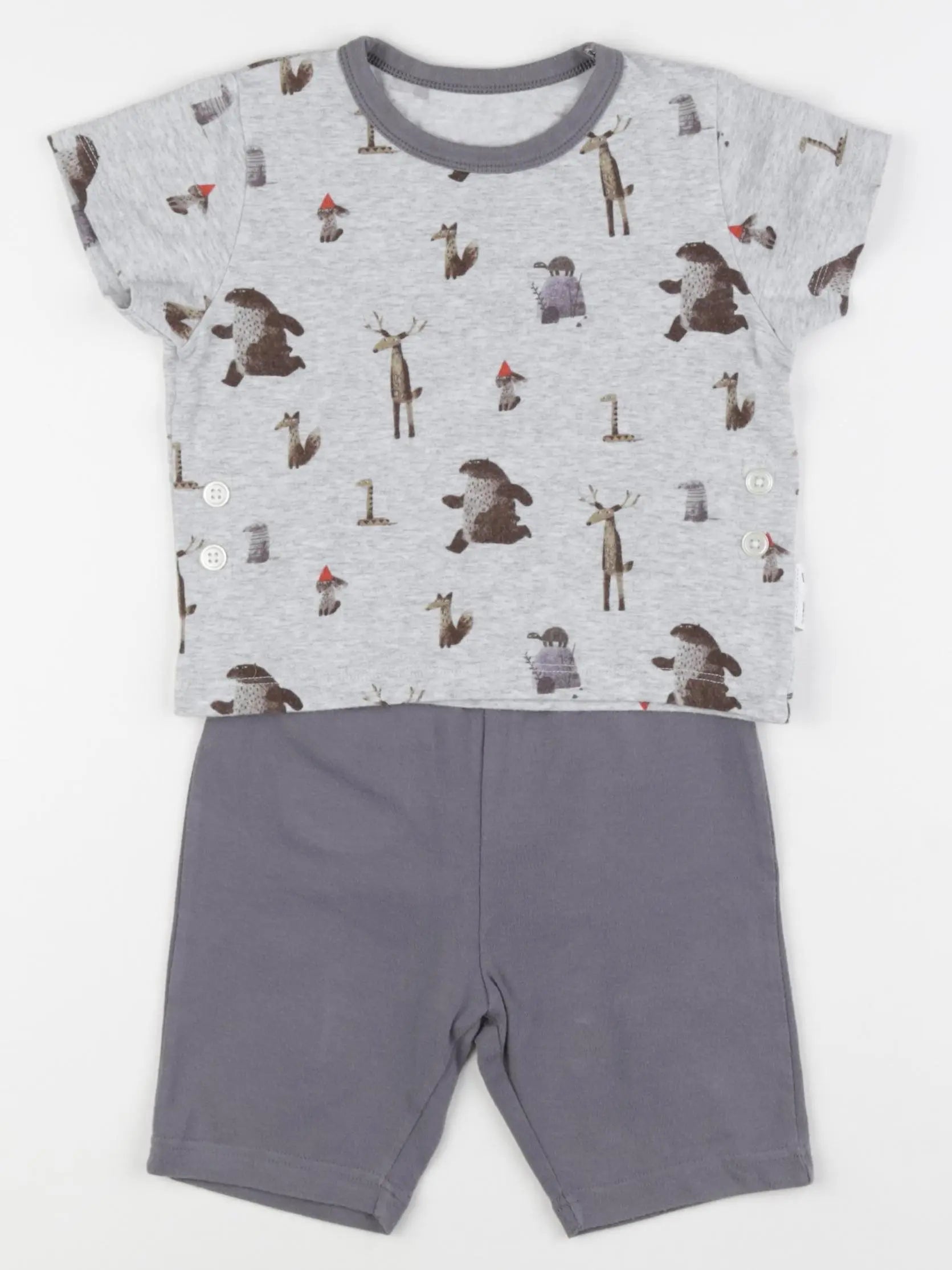 Uniqlo - pyjama coton gris - 18/24 mois
