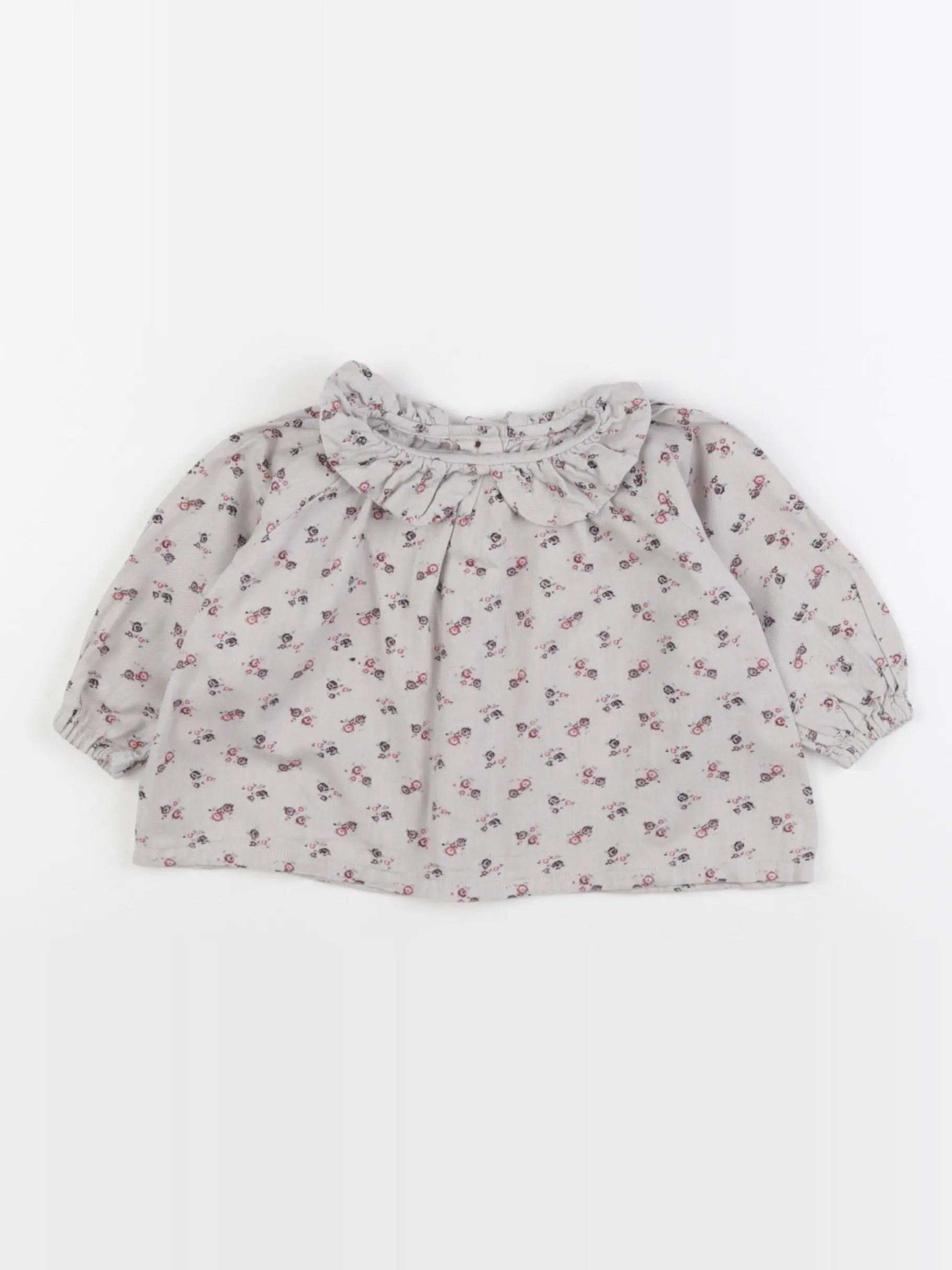 Petit Bateau - blouse gris - 6 mois