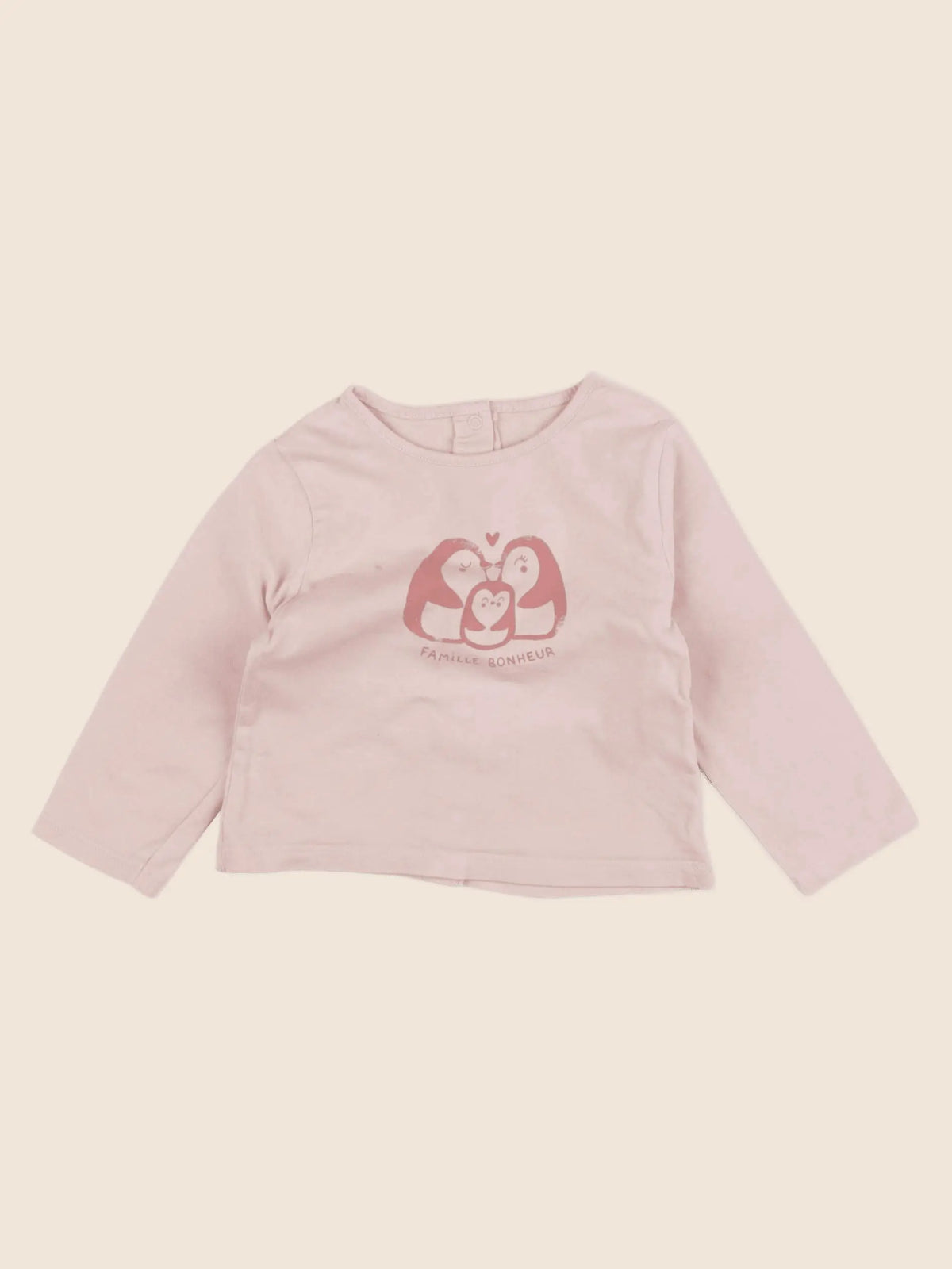 Vertbaudet - tee-shirt rose - 9 mois