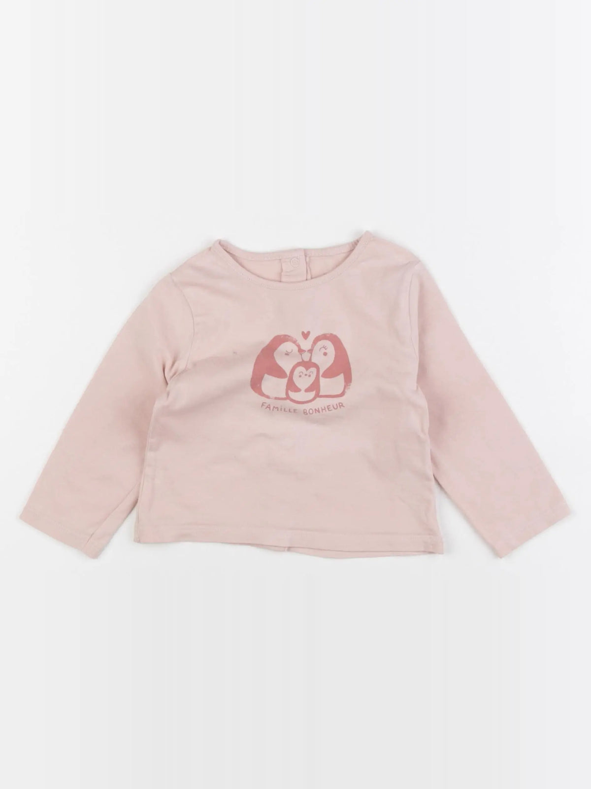 Vertbaudet - tee-shirt rose - 9 mois