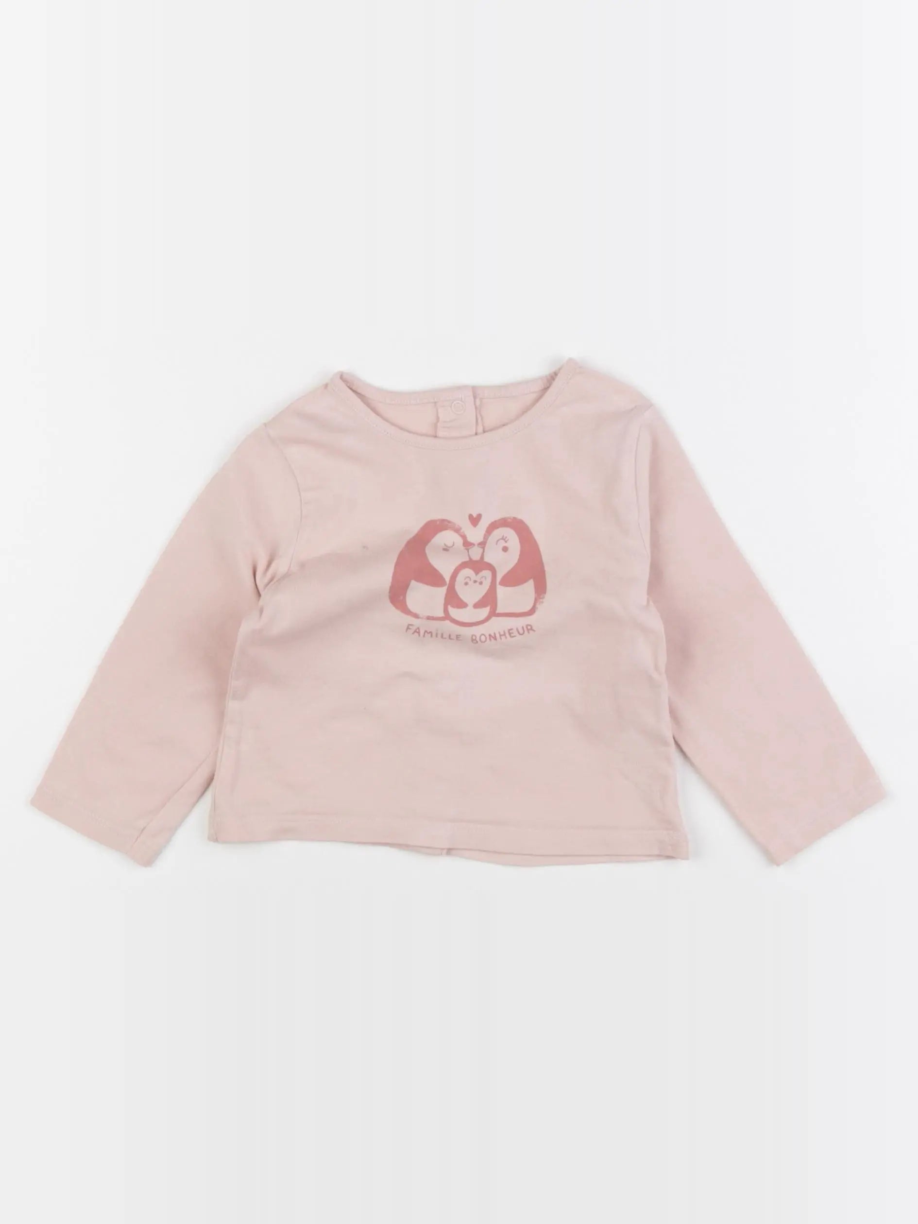 Vertbaudet - tee-shirt rose - 9 mois