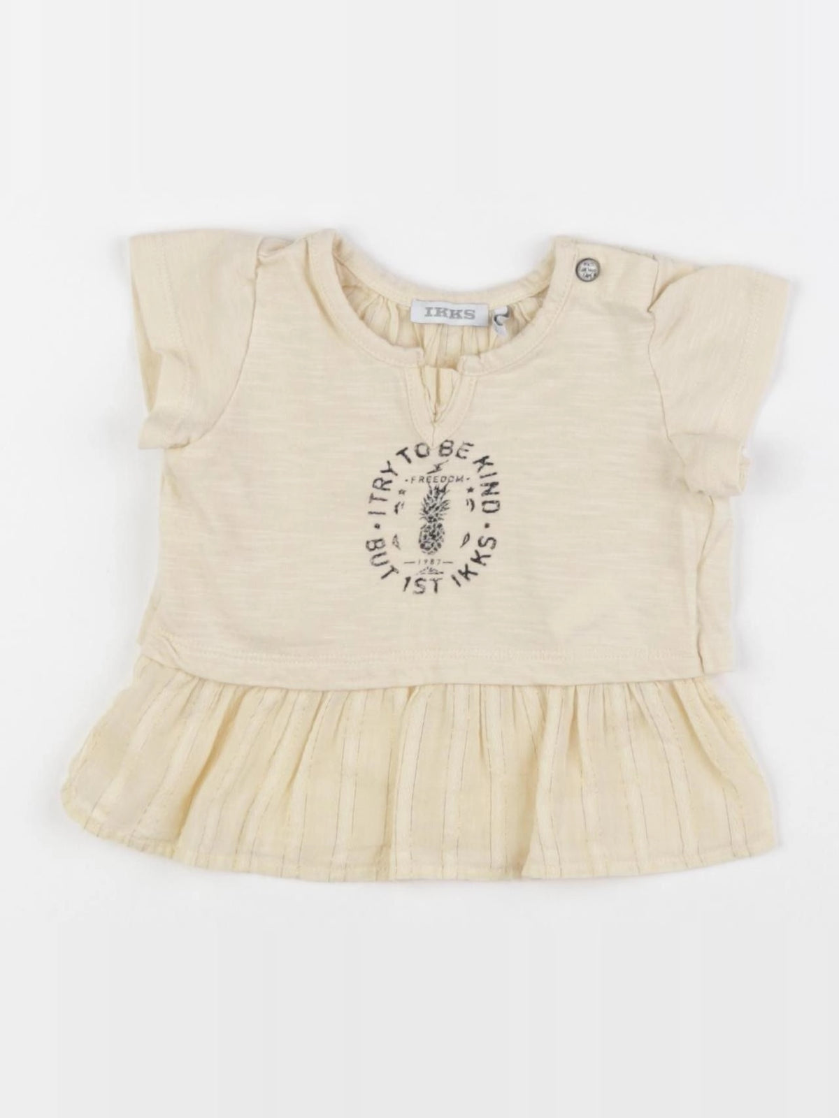 IKKS - tee-shirt beige - 6 mois