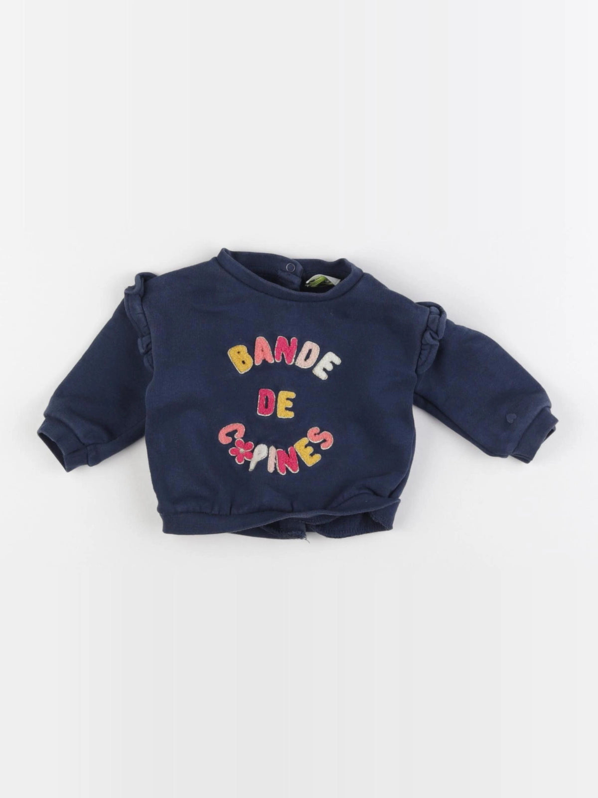 Tape à l'oeil - sweat bleu - 3 mois