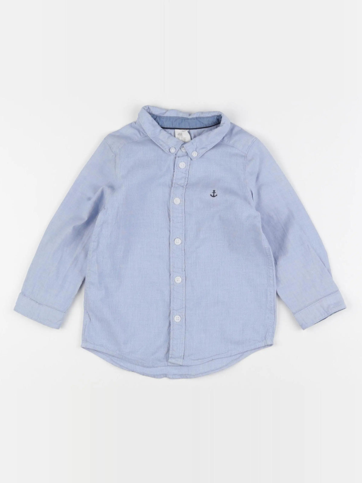 H&M - chemise bleu - 12/18 mois