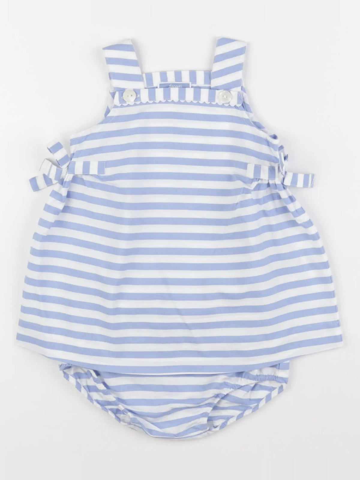 Jacadi - robe bleu, blanc - 6 mois