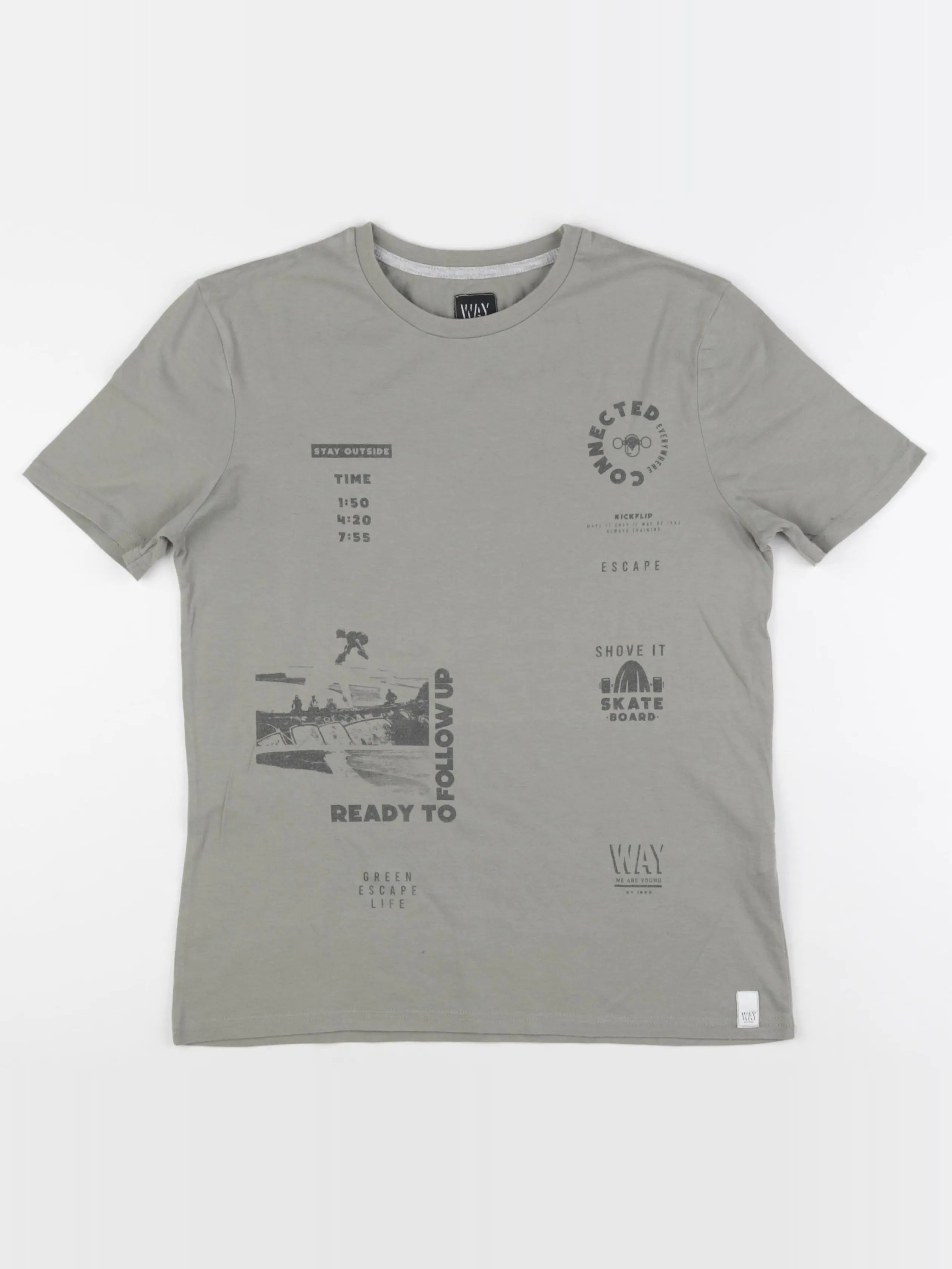 IKKS - tee-shirt taupe - 14 ans