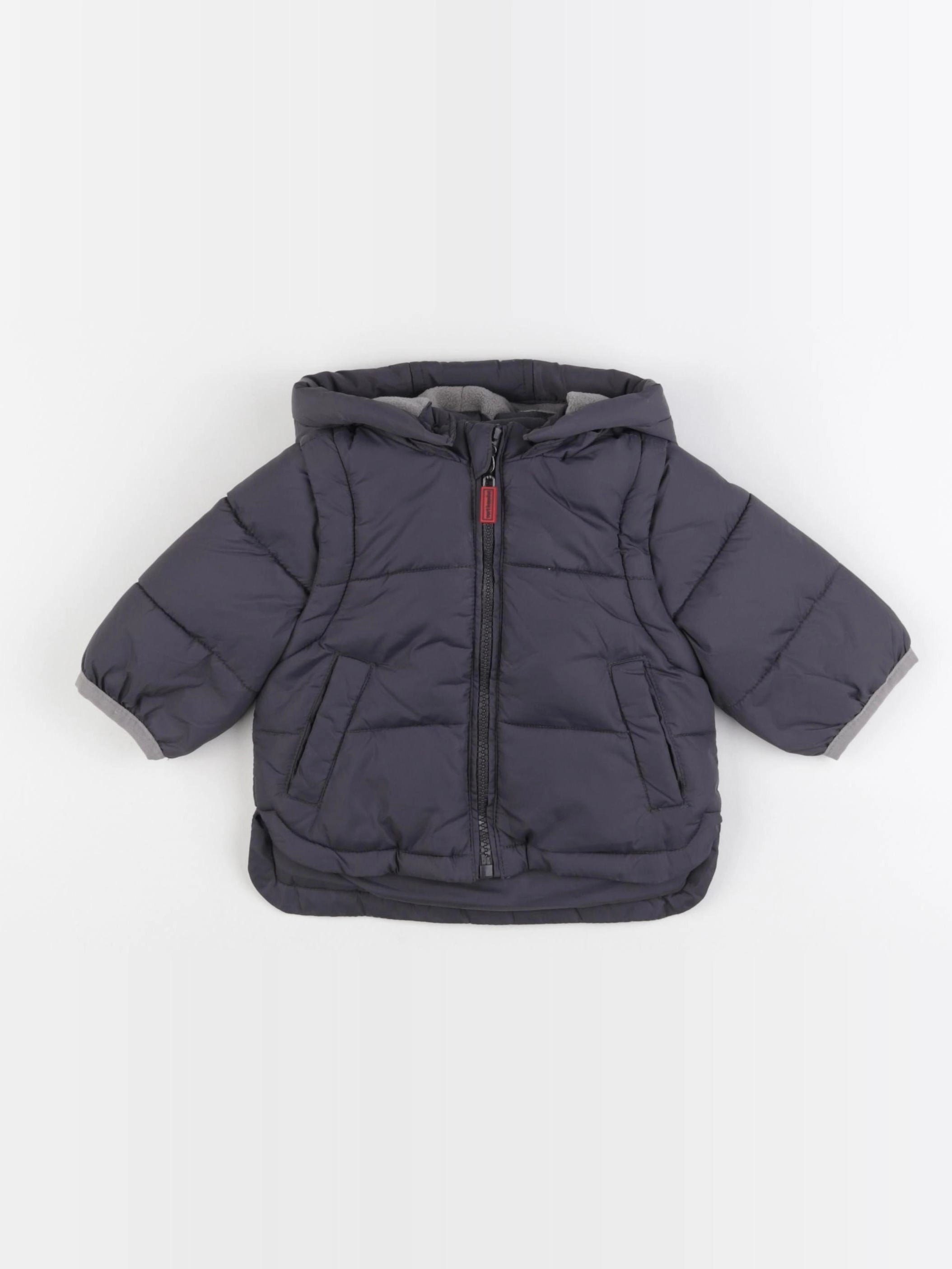Vertbaudet - doudoune gris - 3 mois
