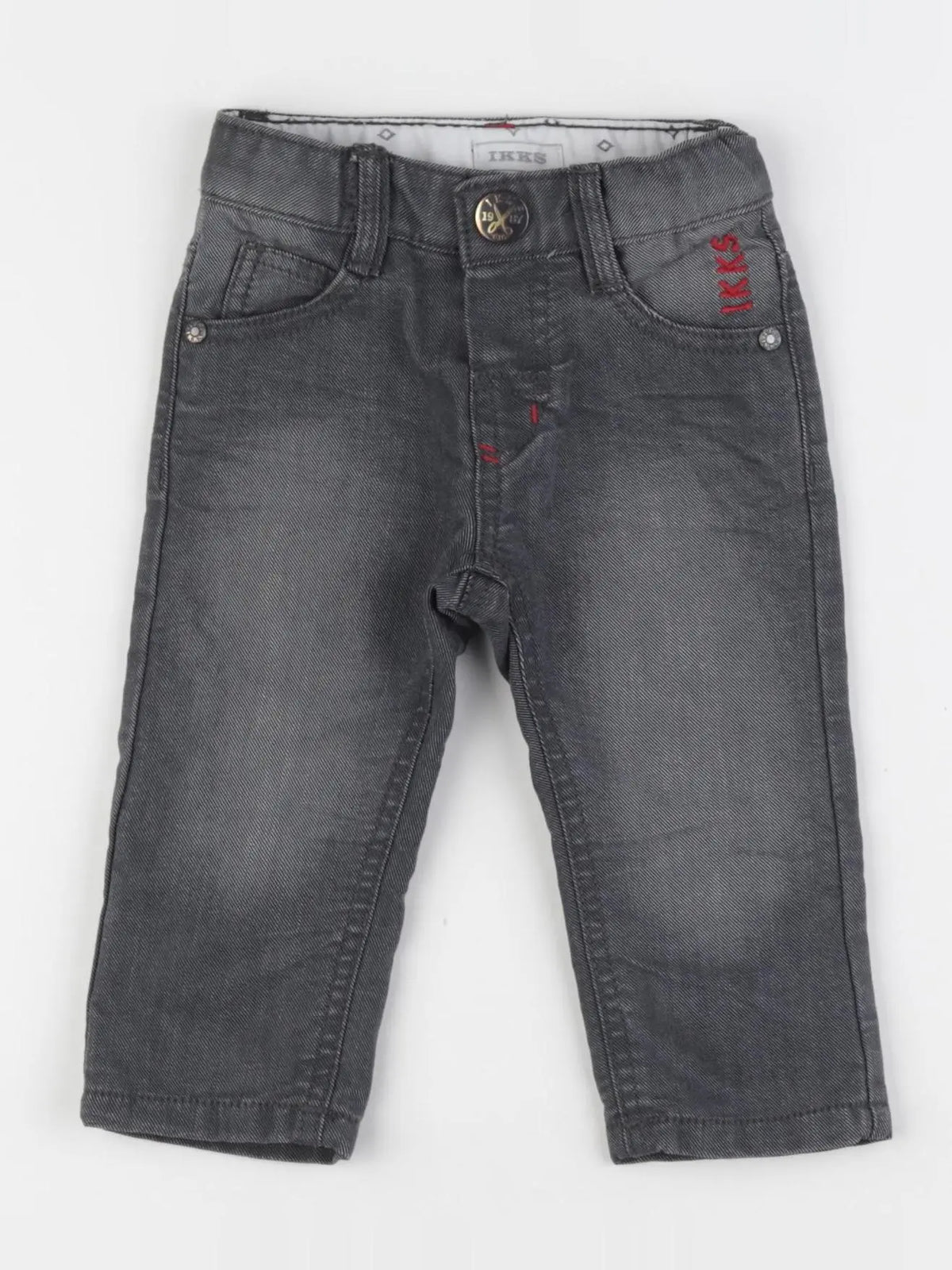IKKS - jean gris - 6 mois
