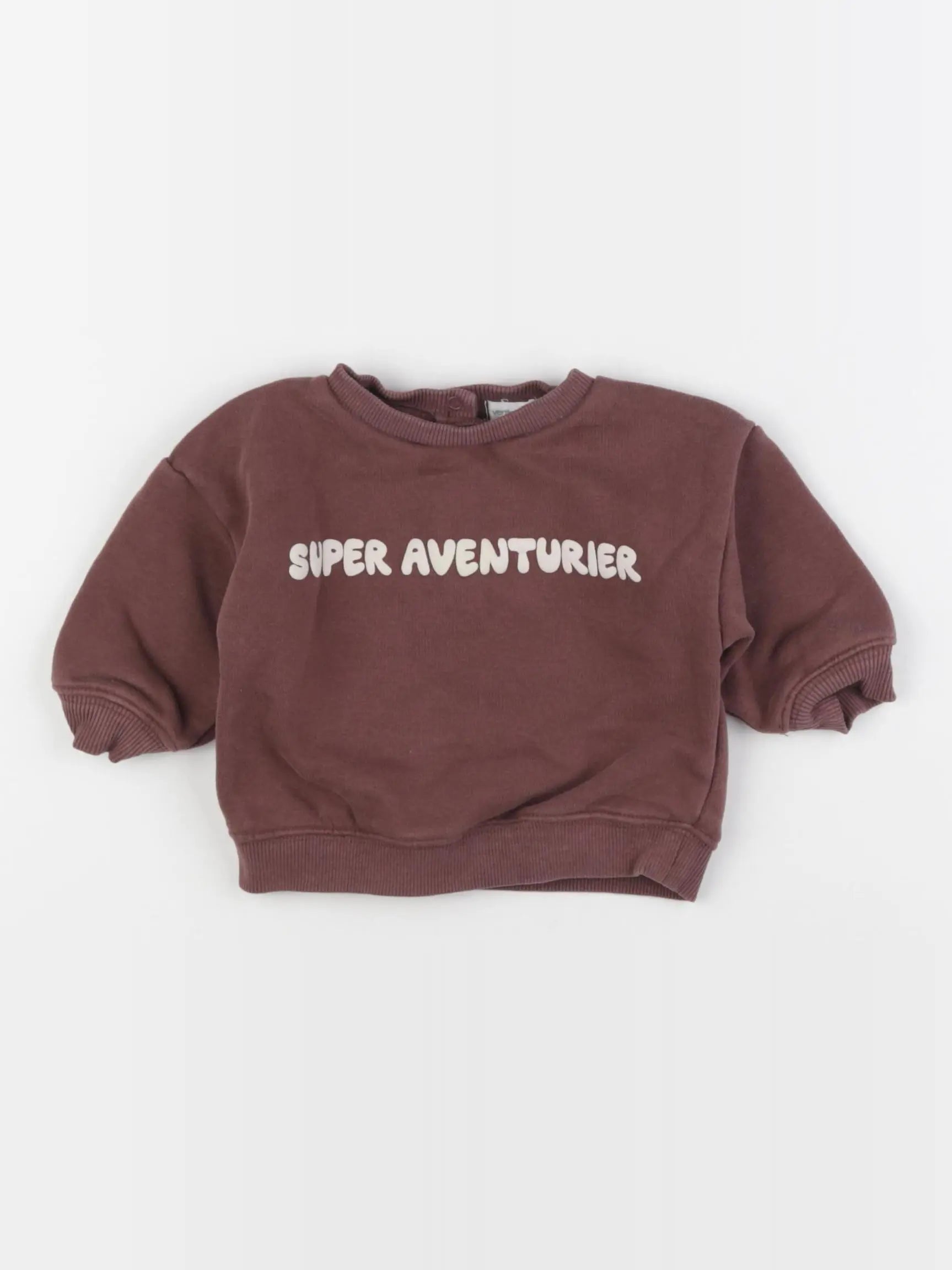 Vertbaudet - sweat marron - 6 mois