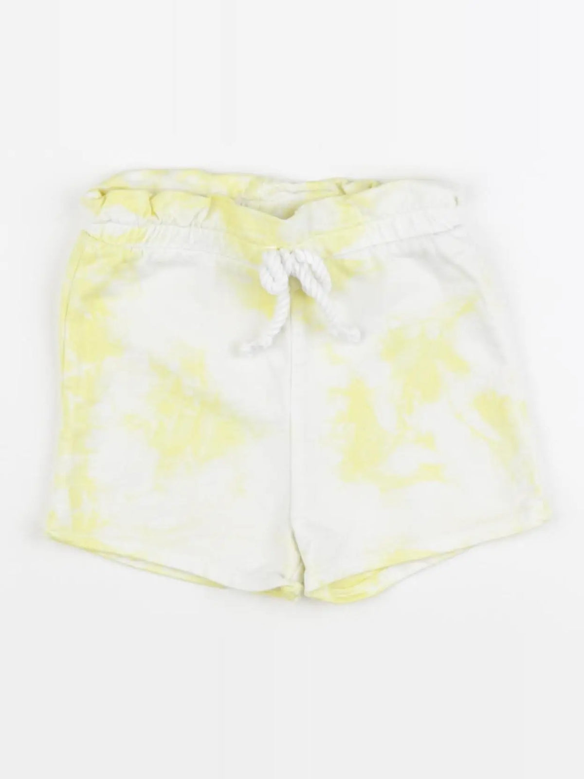 Vertbaudet - short jaune, blanc - 24 mois