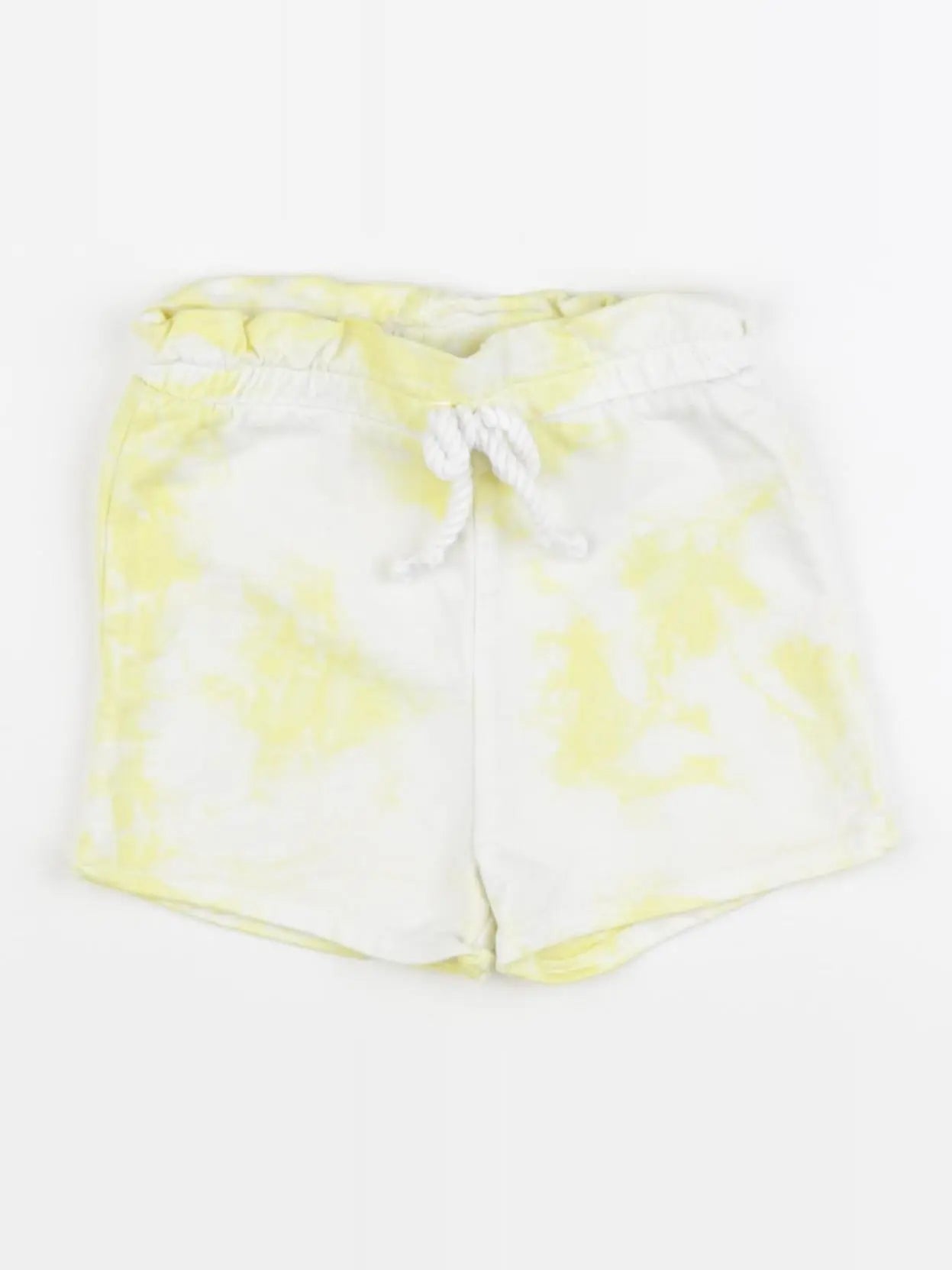 Vertbaudet - short jaune, blanc - 24 mois