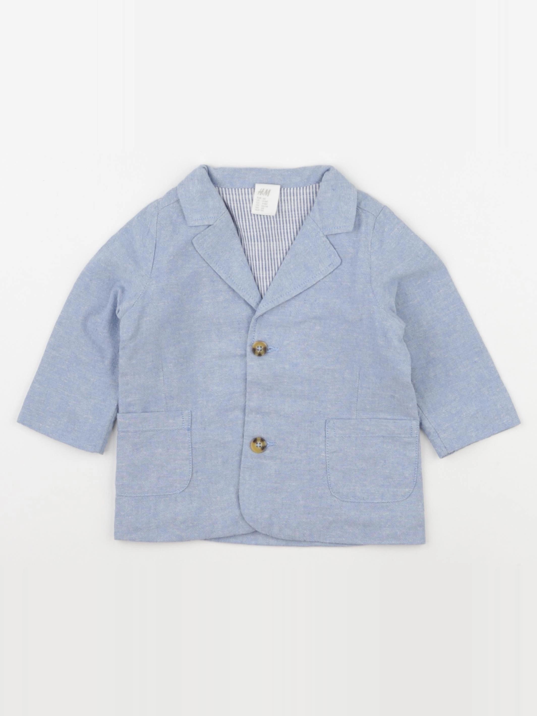 H&M - veste bleu - 3/6 mois