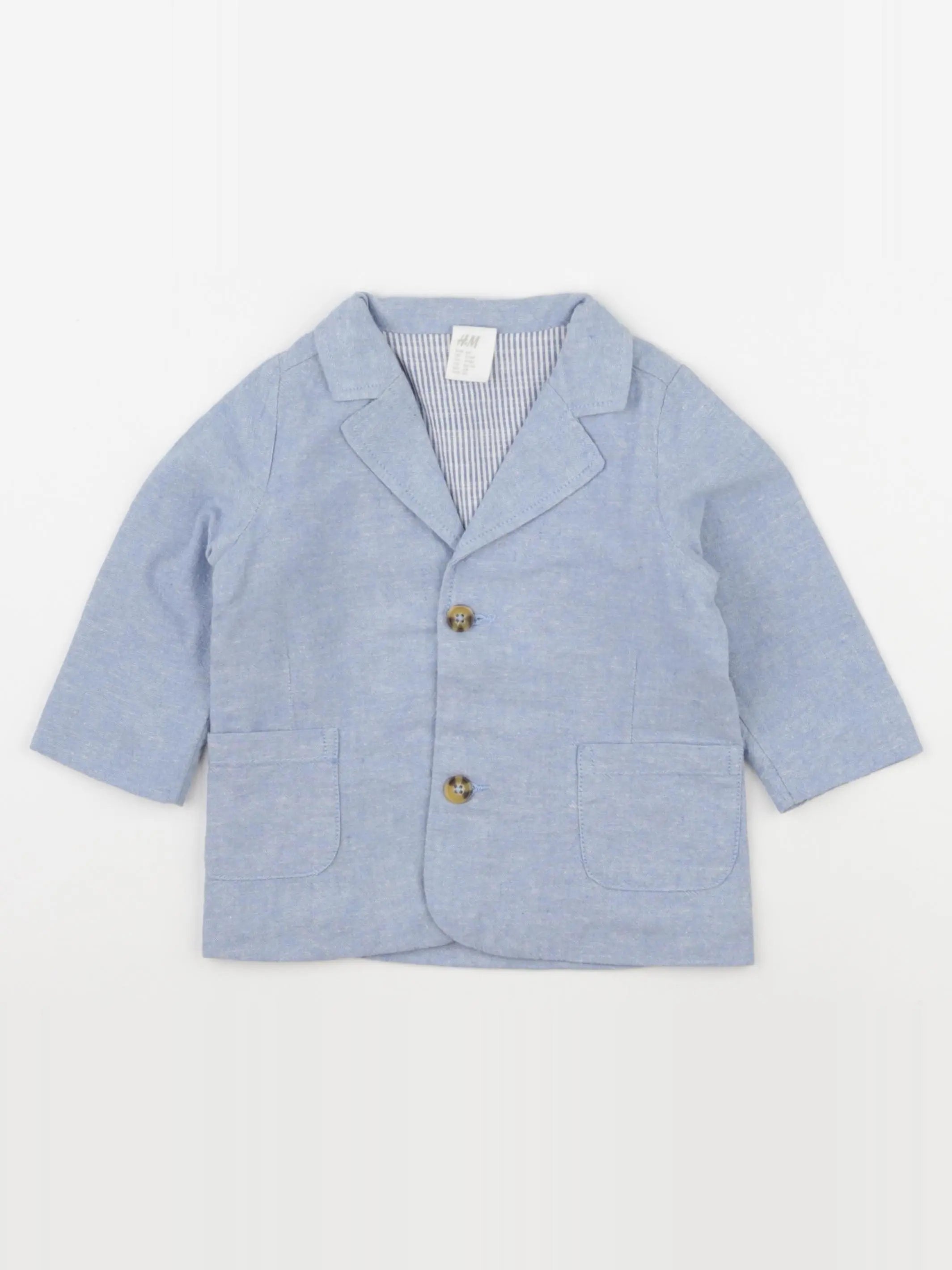 H&M - veste bleu - 3/6 mois