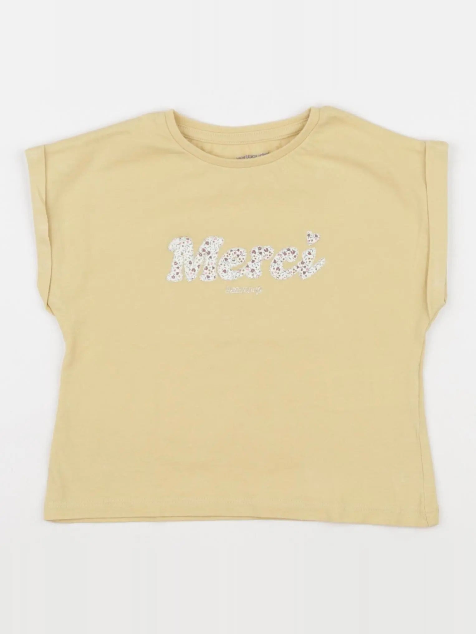 Vertbaudet - tee-shirt jaune - 2 ans