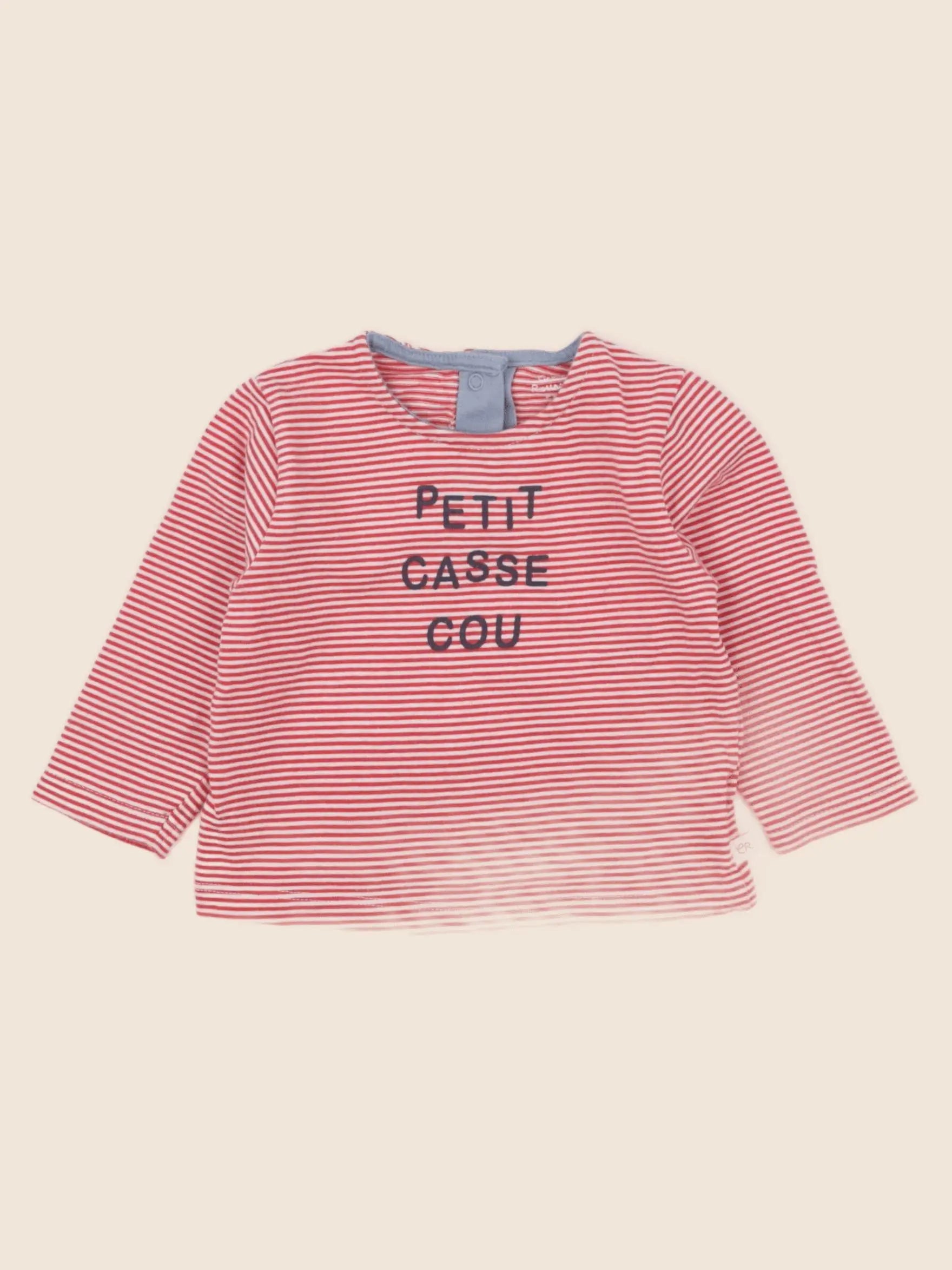 Vertbaudet - tee-shirt rouge - 6 mois