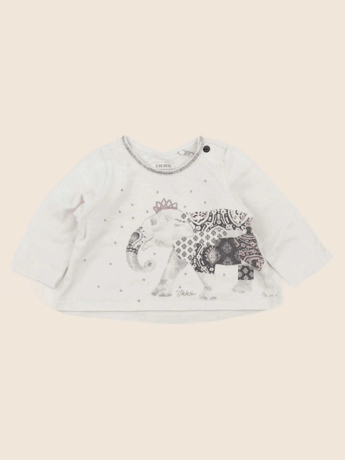 IKKS - tee-shirt beige - 6 mois