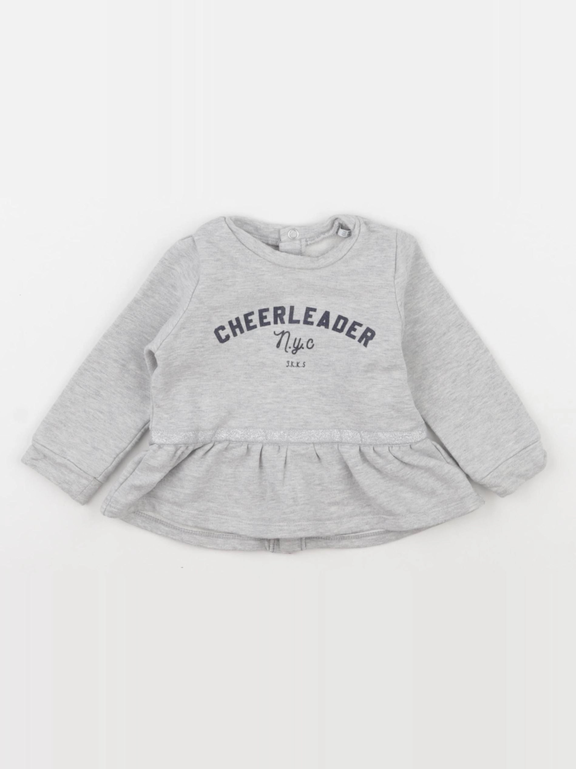 IKKS - sweat gris - 6 mois