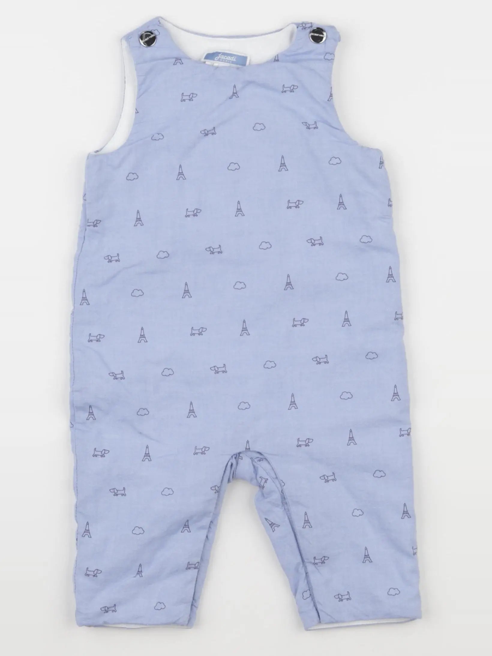 Jacadi - combinaison doublé bleu - 6 mois