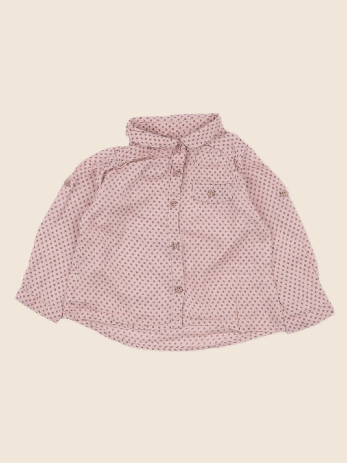 Zara - chemise rose - 9/12 mois
