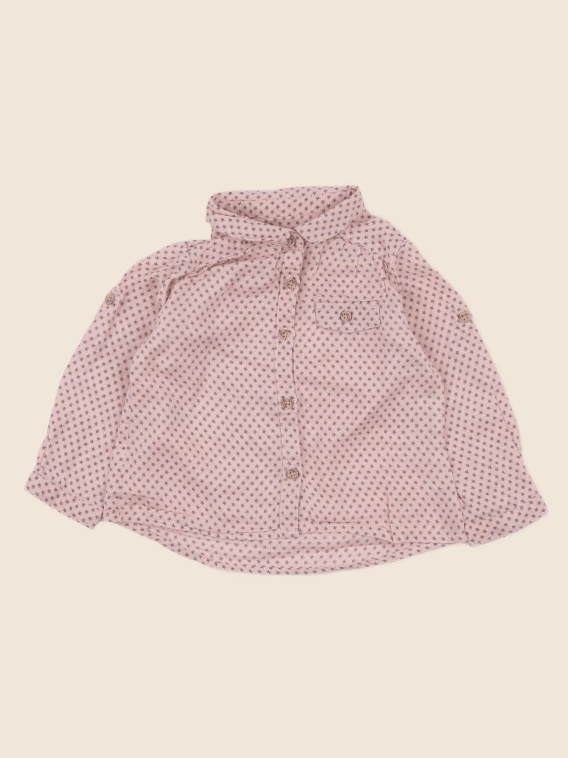Zara - chemise rose - 9/12 mois