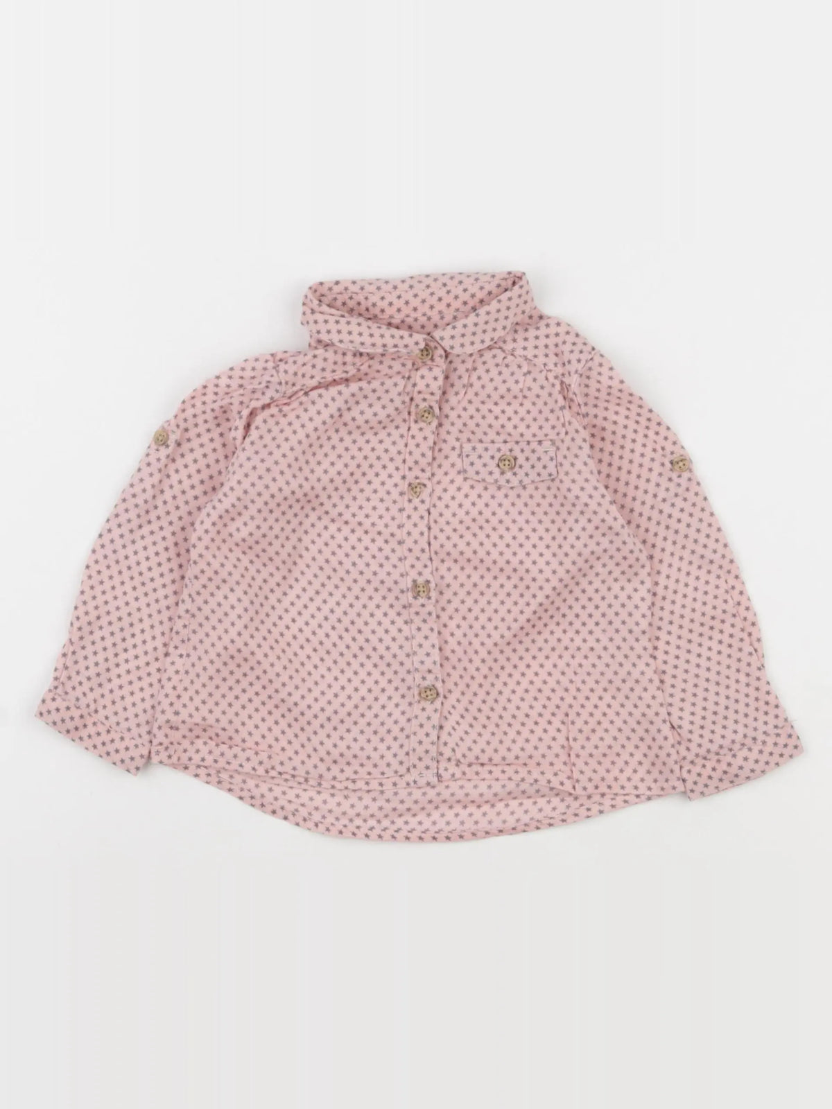 Zara - chemise rose - 9/12 mois